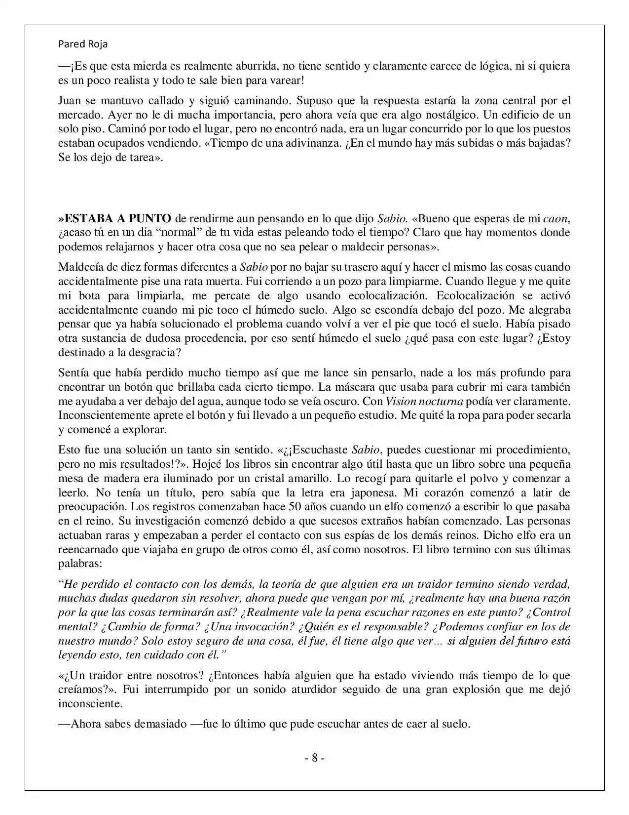 Más Allá Del Mundo (Reescrito) (Novela) - Capítulo 18 - Página 8 - LectorTMOo