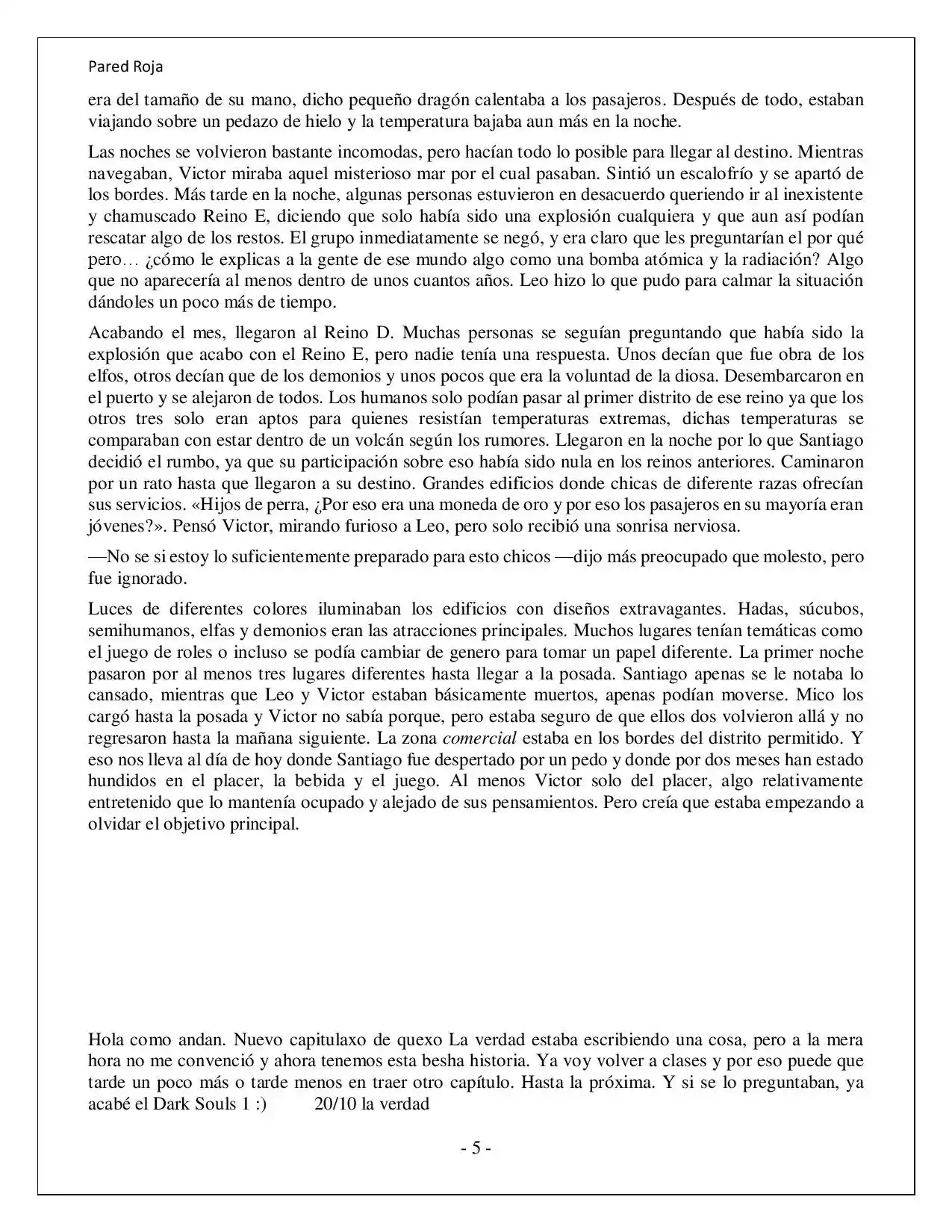 Más Allá Del Mundo (Reescrito) (Novela) - Capítulo 19 - Página 5 - LectorTMOo
