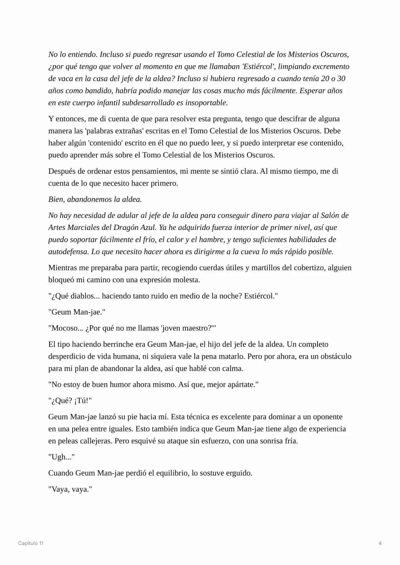 Maestro De La Espada Reencarnado (Novela) - Capítulo 11 - Página 5 - LectorTMOo