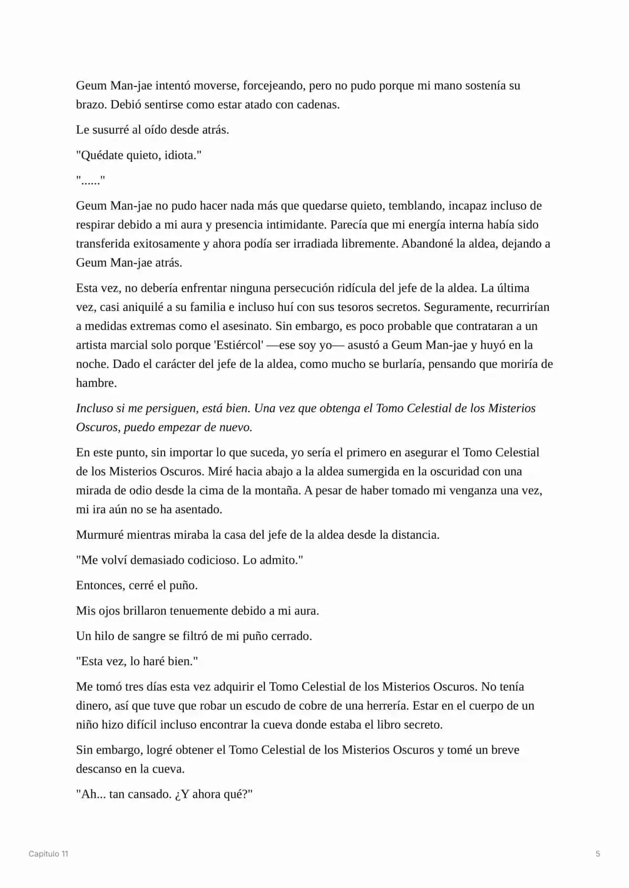 Maestro De La Espada Reencarnado (Novela) - Capítulo 11 - Página 6 - LectorTMOo