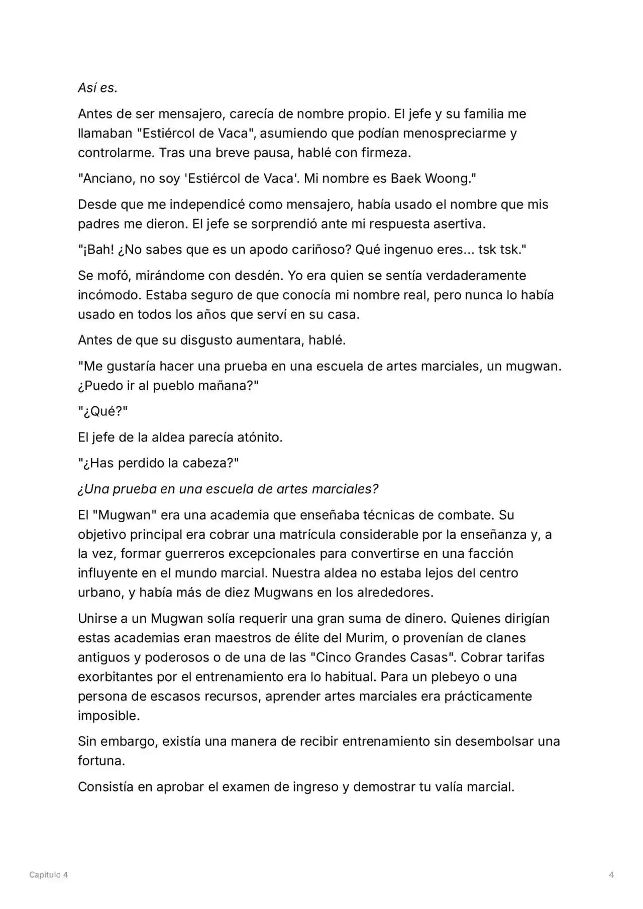 Maestro De La Espada Reencarnado (Novela) - Capítulo 4 - Página 5 - LectorTMOo