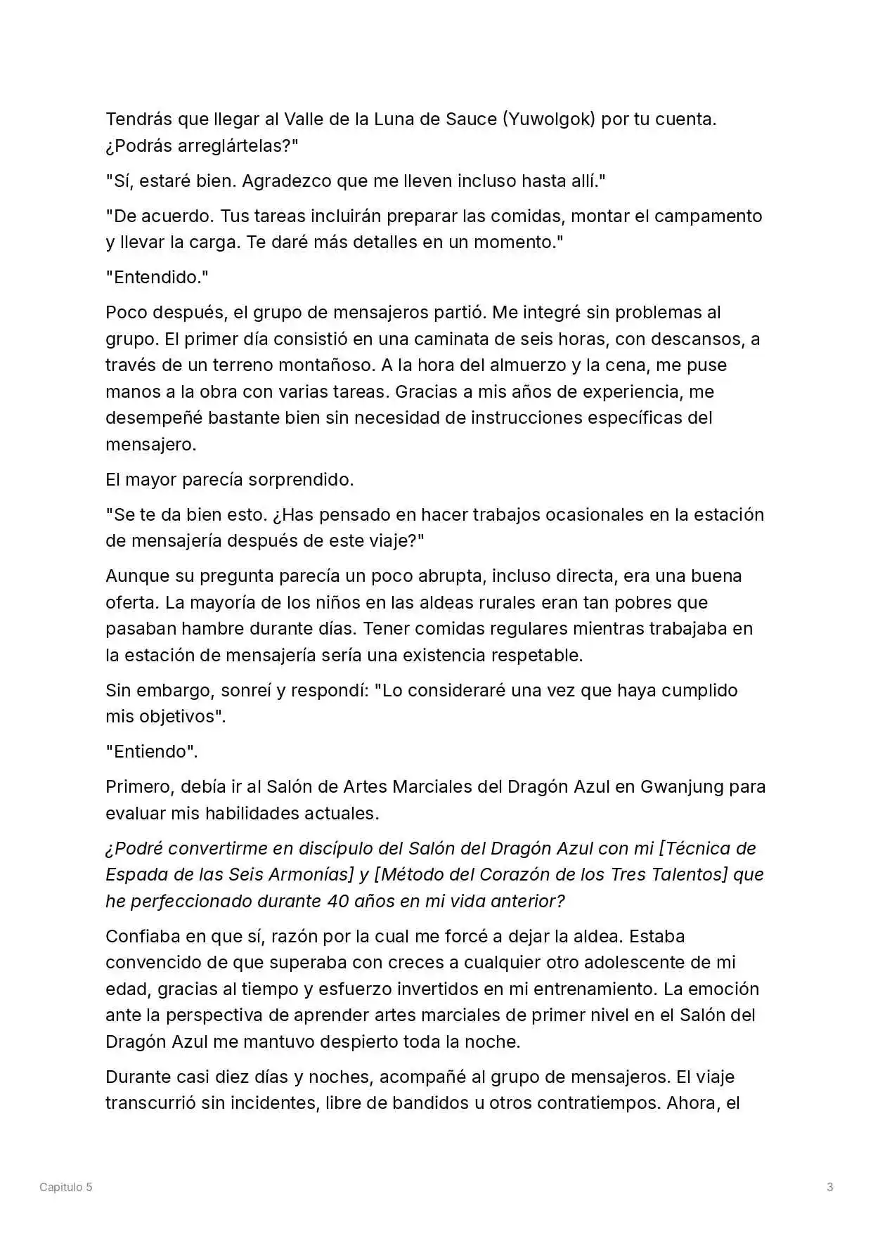 Maestro De La Espada Reencarnado (Novela) - Capítulo 5 - Página 4 - LectorTMOo