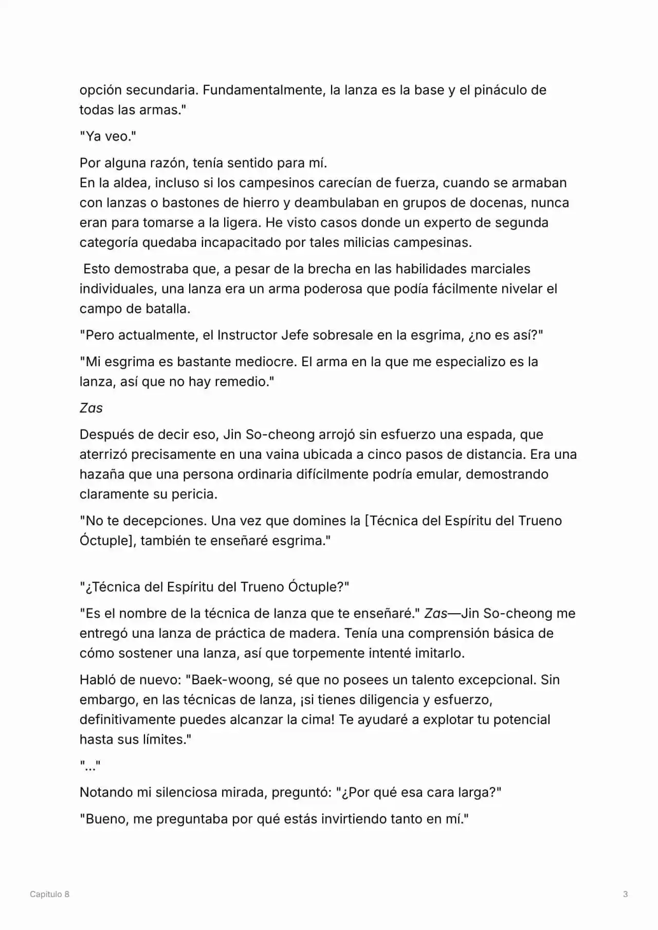 Maestro De La Espada Reencarnado (Novela) - Capítulo 8 - Página 4 - LectorTMOo