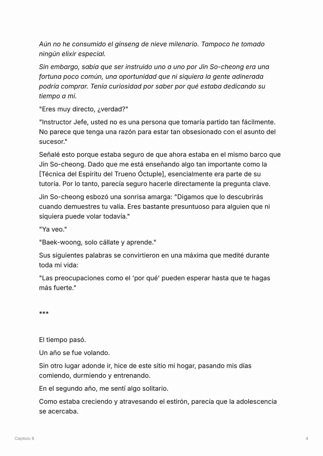 Maestro De La Espada Reencarnado (Novela) - Capítulo 8 - Página 5 - LectorTMOo