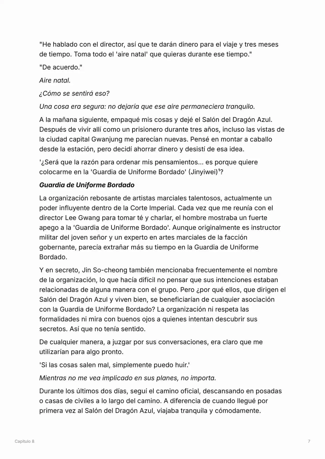 Maestro De La Espada Reencarnado (Novela) - Capítulo 8 - Página 8 - LectorTMOo
