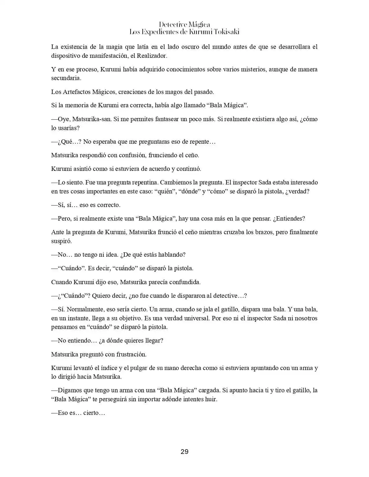 Magic Detective - Kurumi Tokisaki Case File's (Novela) - Capítulo 1 - Página 33 - LectorTMOo