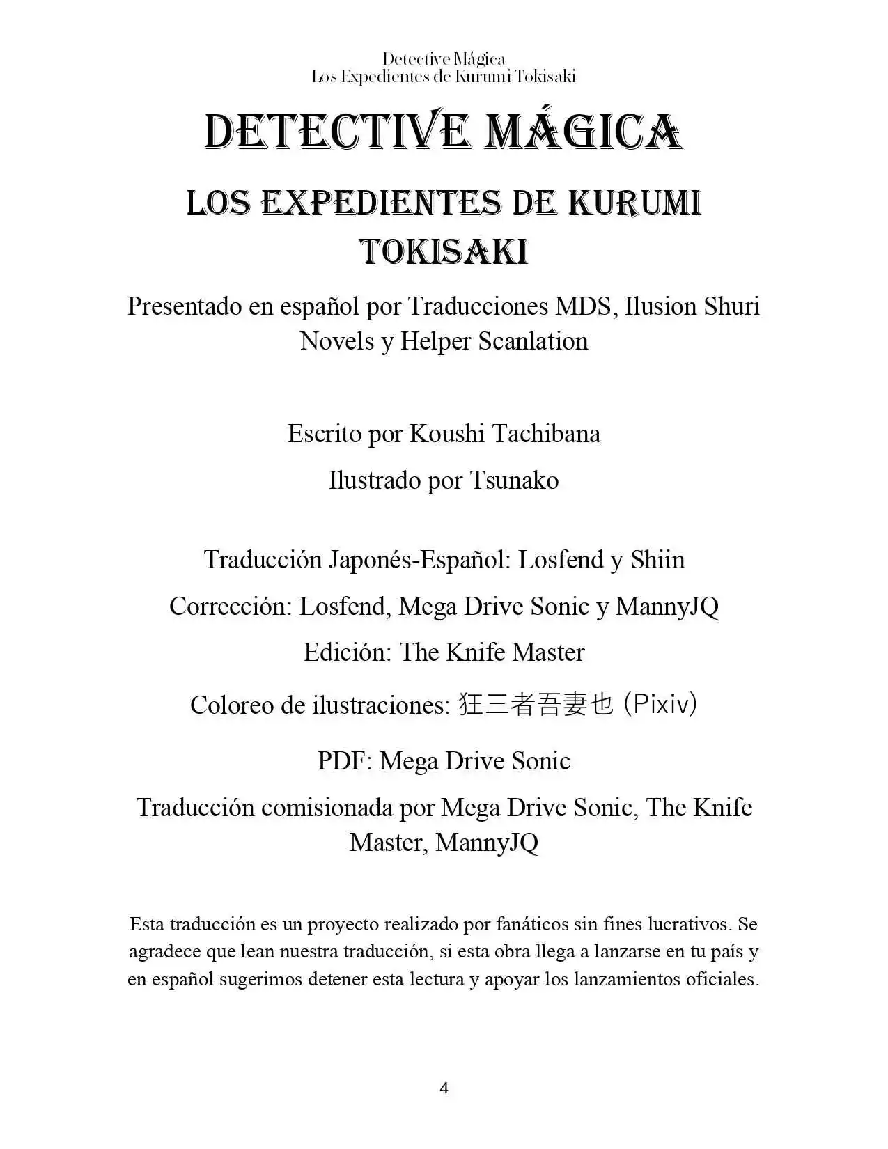 Magic Detective - Kurumi Tokisaki Case File's (Novela) - Capítulo 3 - Página 2 - LectorTMOo