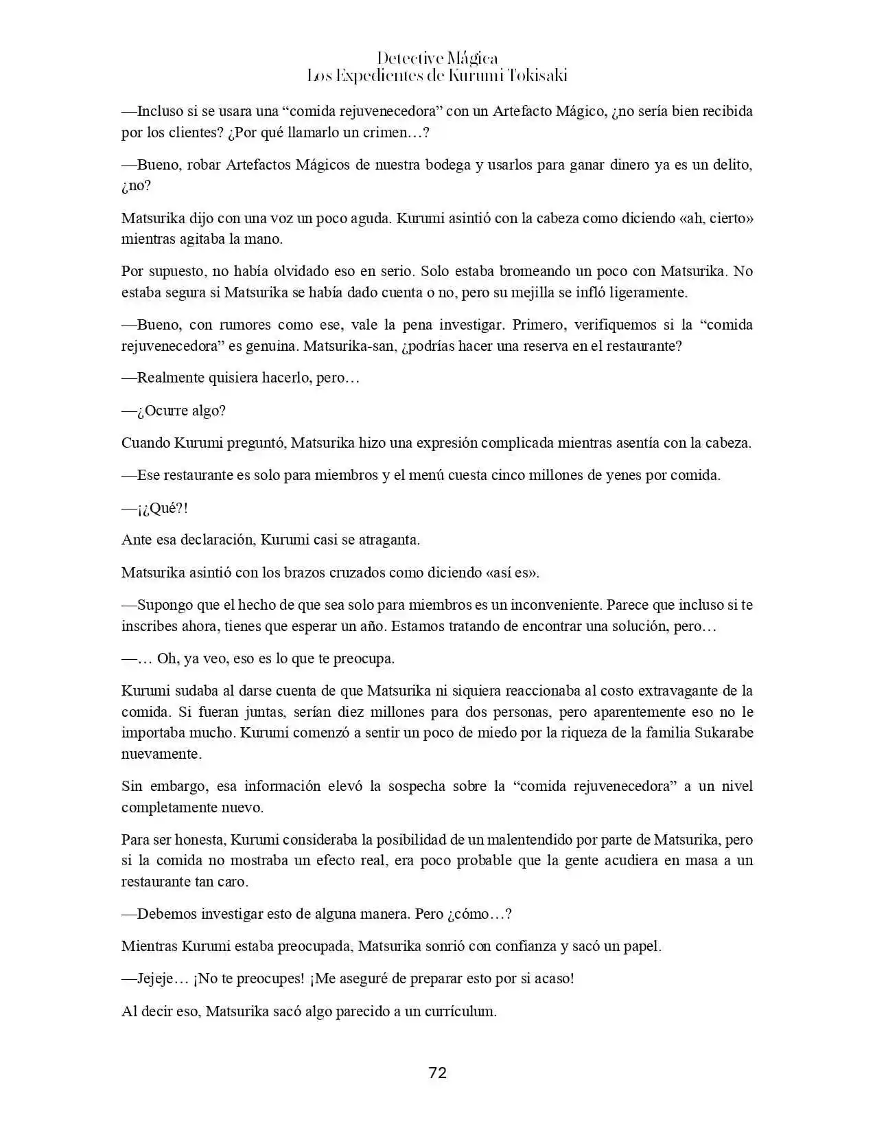 Magic Detective - Kurumi Tokisaki Case File's (Novela) - Capítulo 3 - Página 9 - LectorTMOo