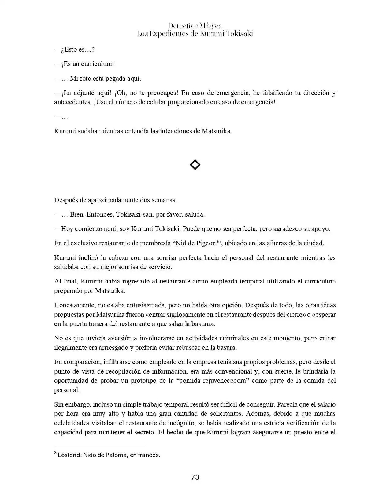 Magic Detective - Kurumi Tokisaki Case File's (Novela) - Capítulo 3 - Página 10 - LectorTMOo