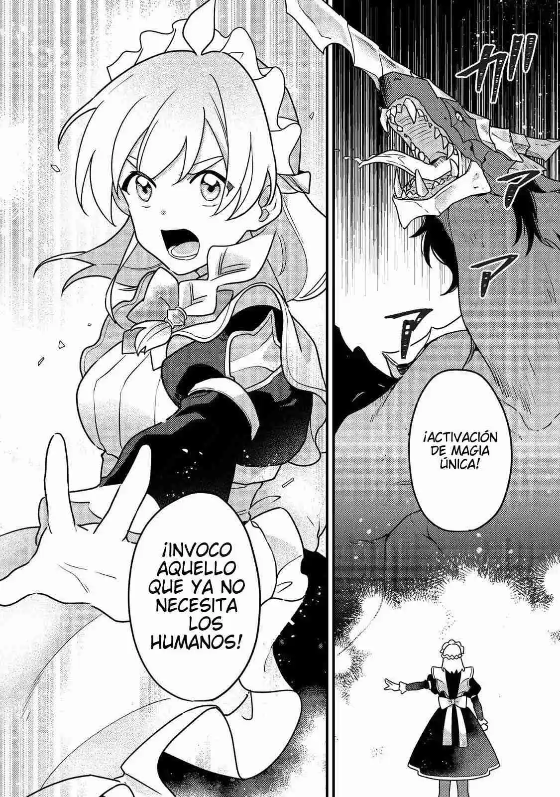 MAIDES MAID, JIGOKU NO SENJO NI TENSO SARERU. KOYU NO GOMI SHUSHU MAHO DE, SAIJAKU CLASS NO MAMA JINRUI SAIKYO NI. MAID ATTACKS IN DESTINY capítulo 2 página 21