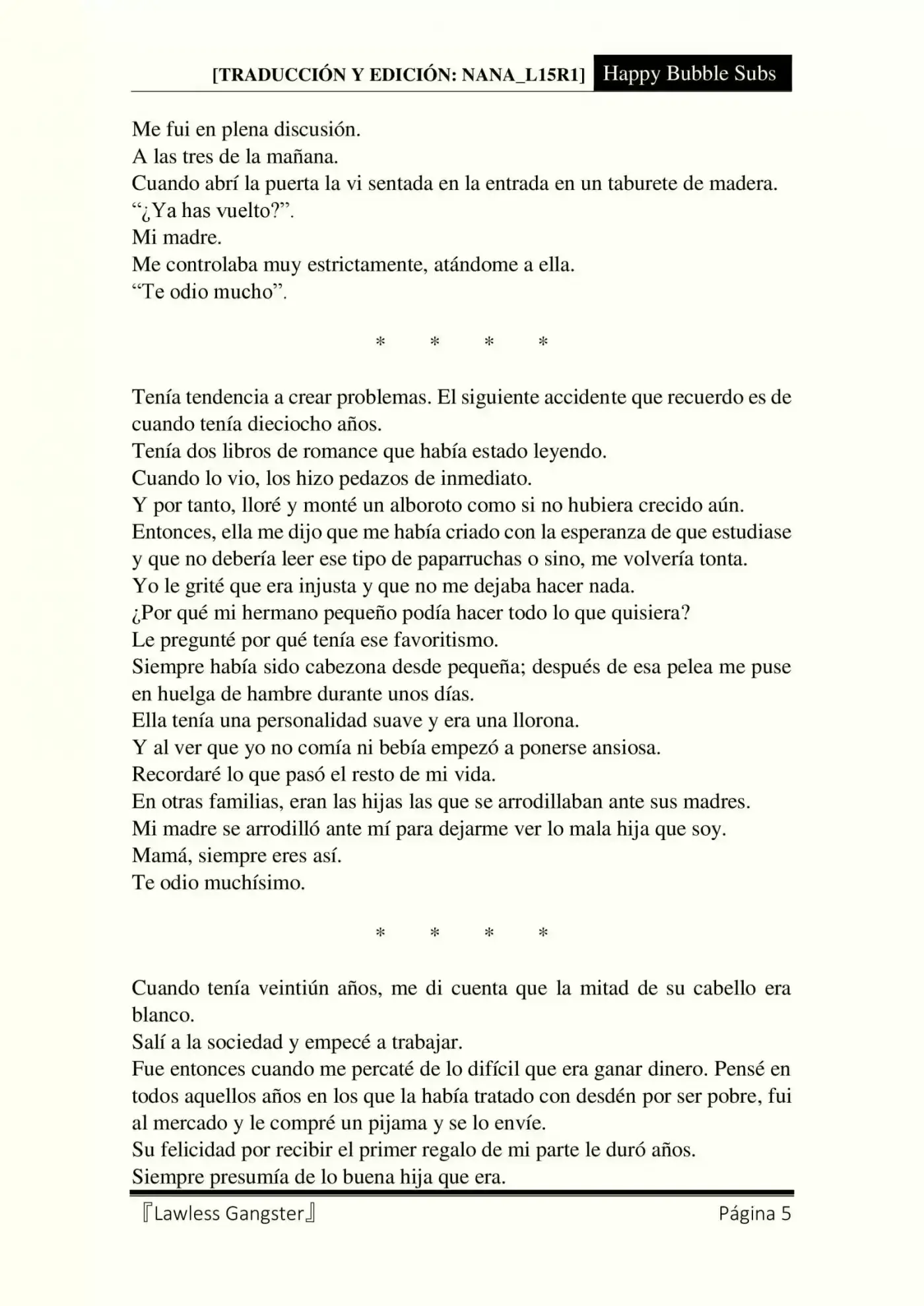Mamá, Solía Odiarte (Novela) - Capítulo 1 - Página 5 - LectorTMOo