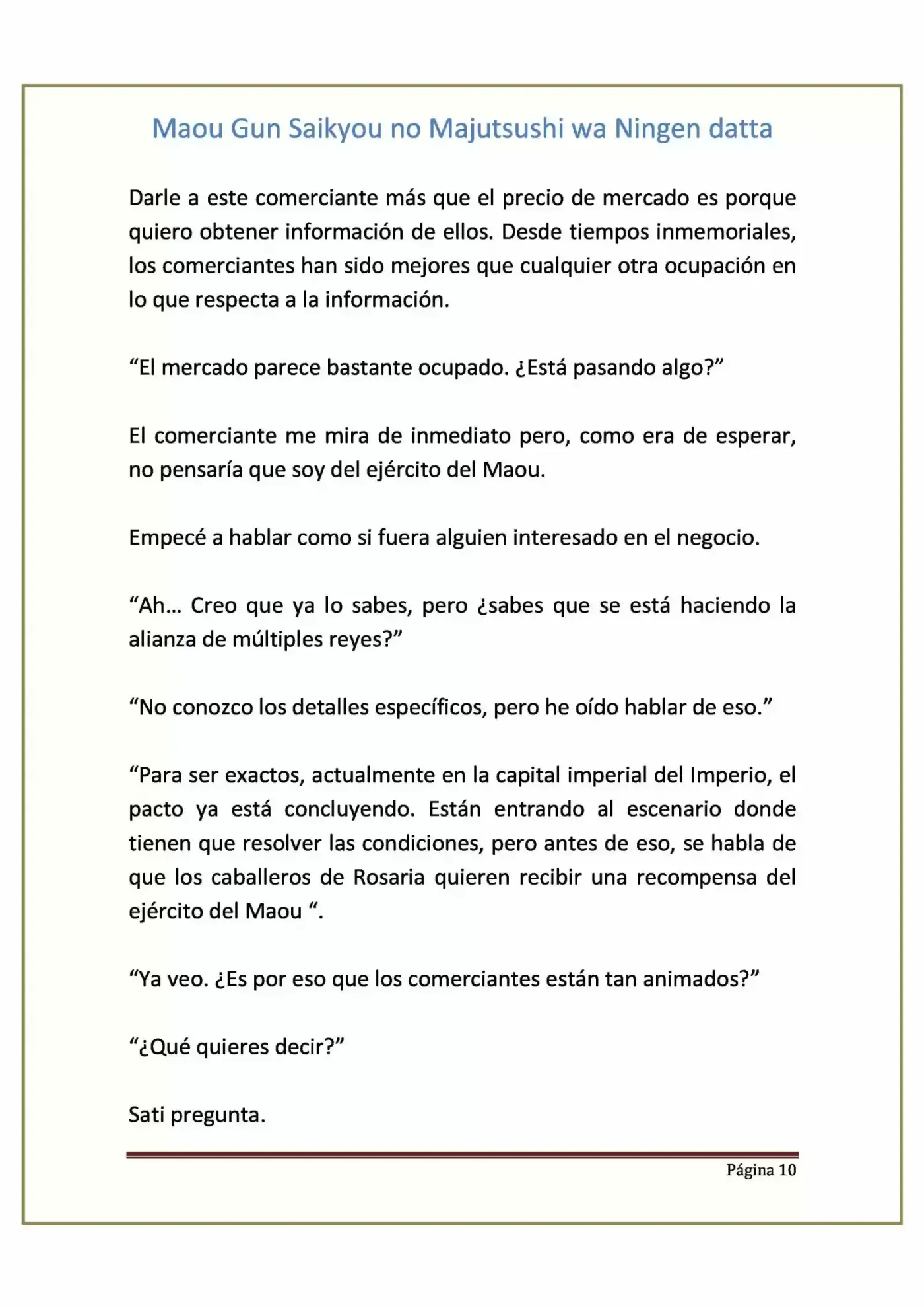 Maou Gun Saikyou No Majutsushi Wa Ningen Datta (Novela) - Capítulo 12 - Página 10 - LectorTMOo