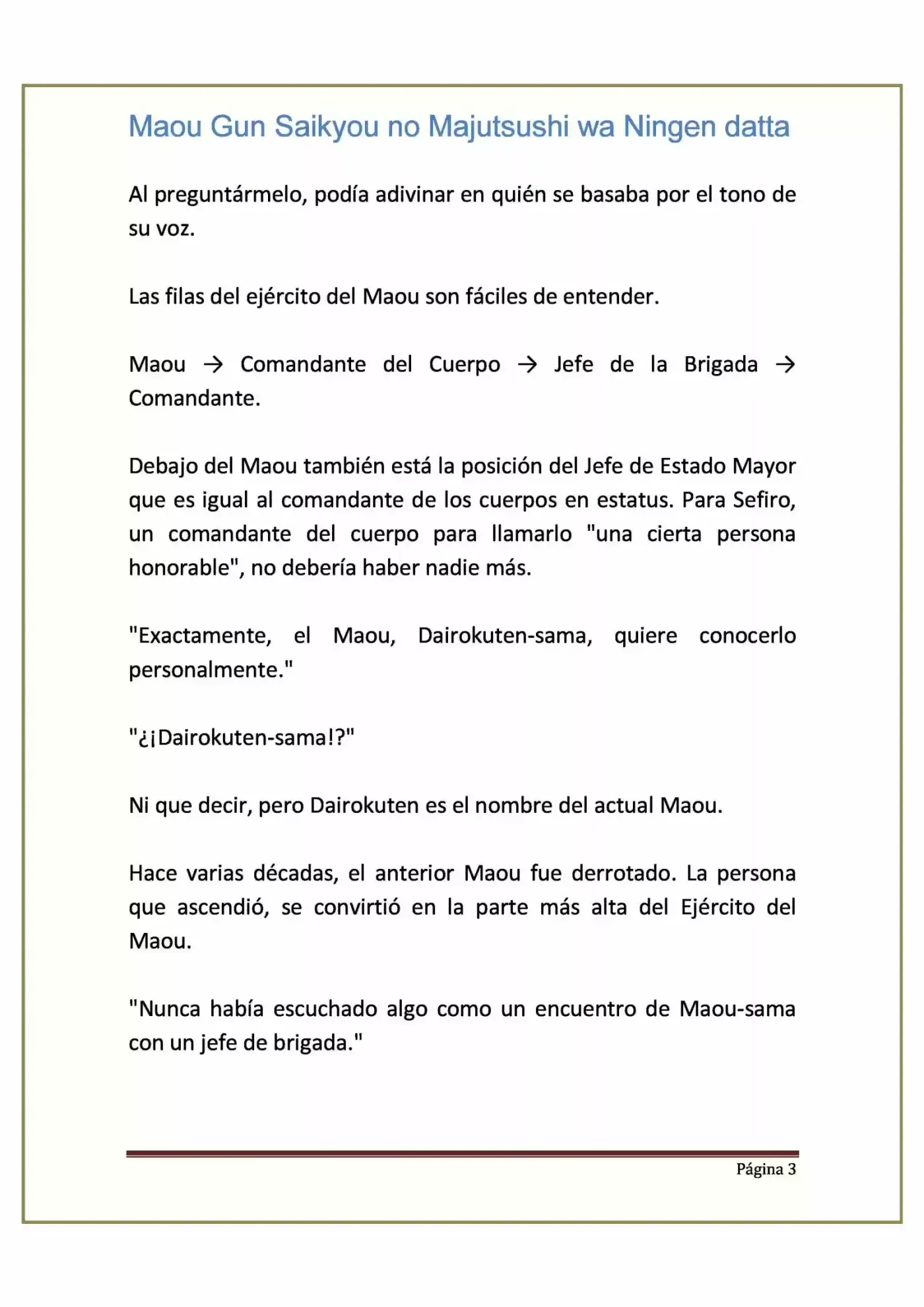 Maou Gun Saikyou No Majutsushi Wa Ningen Datta (Novela) - Capítulo 6 - Página 3 - LectorTMOo