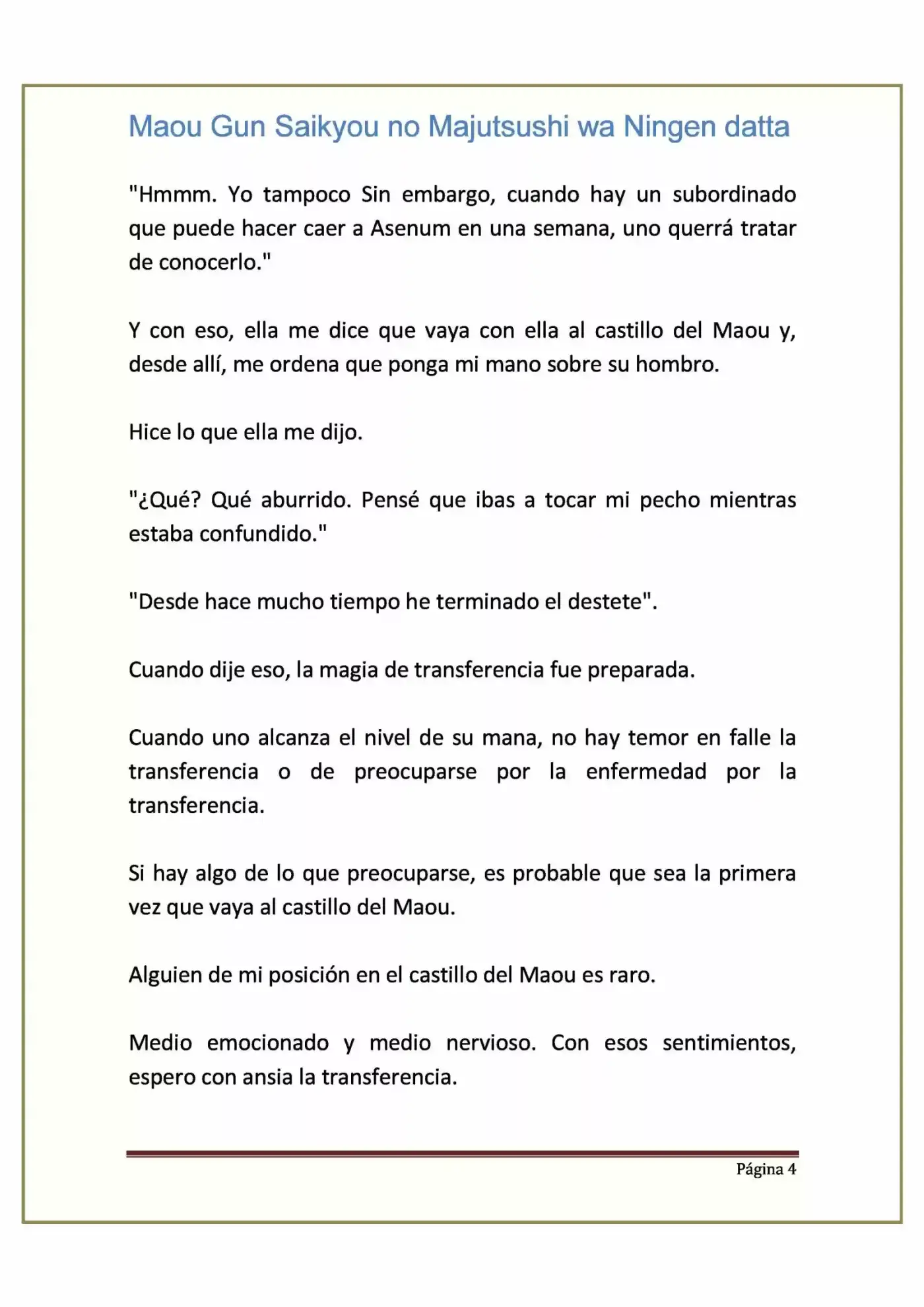 Maou Gun Saikyou No Majutsushi Wa Ningen Datta (Novela) - Capítulo 6 - Página 4 - LectorTMOo