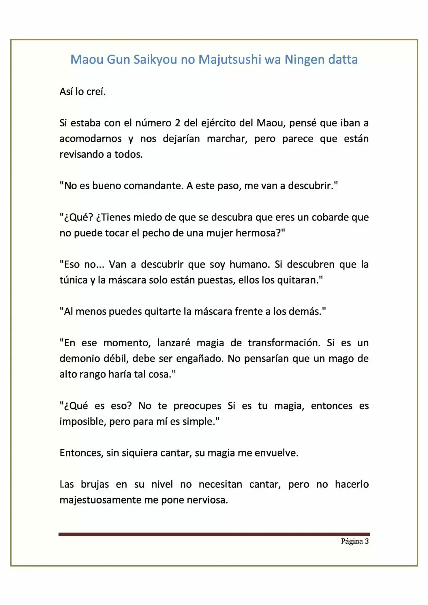 Maou Gun Saikyou No Majutsushi Wa Ningen Datta (Novela) - Capítulo 7 - Página 3 - LectorTMOo