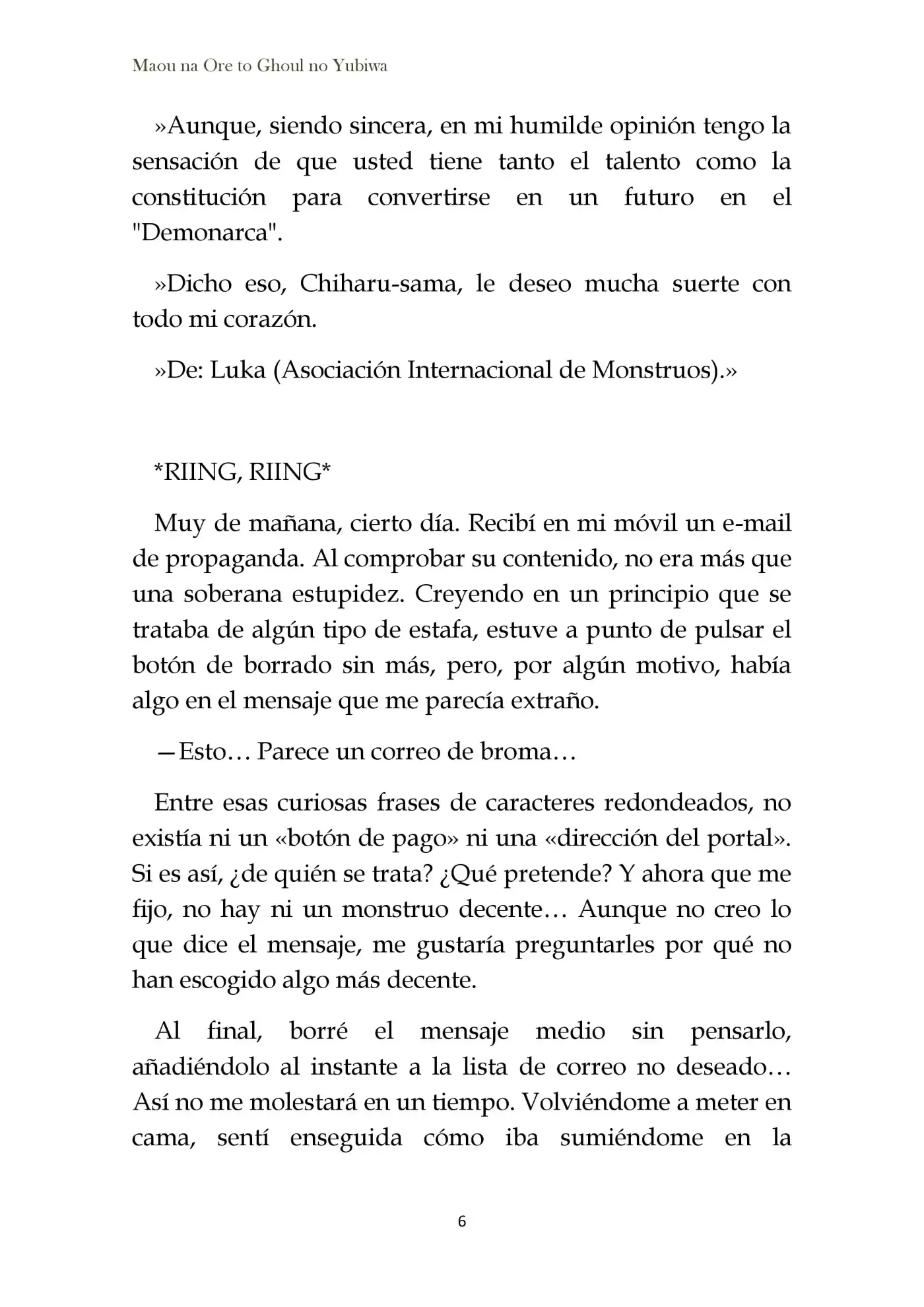 Maou Na Ore To Fushihime No Yubiwa (novela) - Capítulo 1 - Página 11 - LectorTMOo