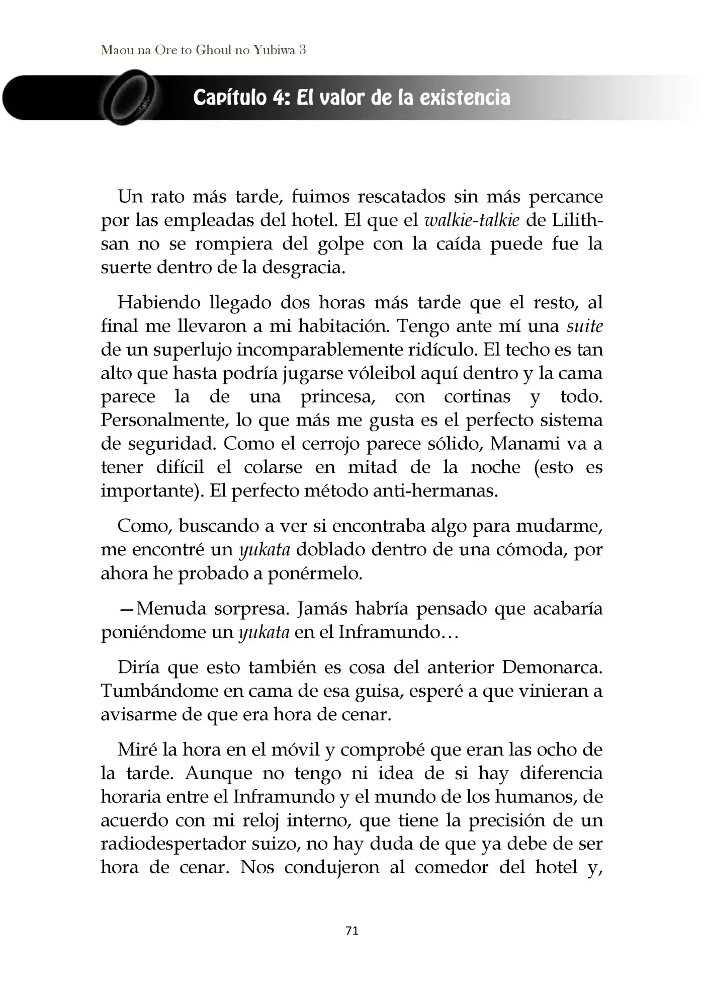 Maou Na Ore To Fushihime No Yubiwa (novela) - Capítulo 16 - Página 1 - LectorTMOo