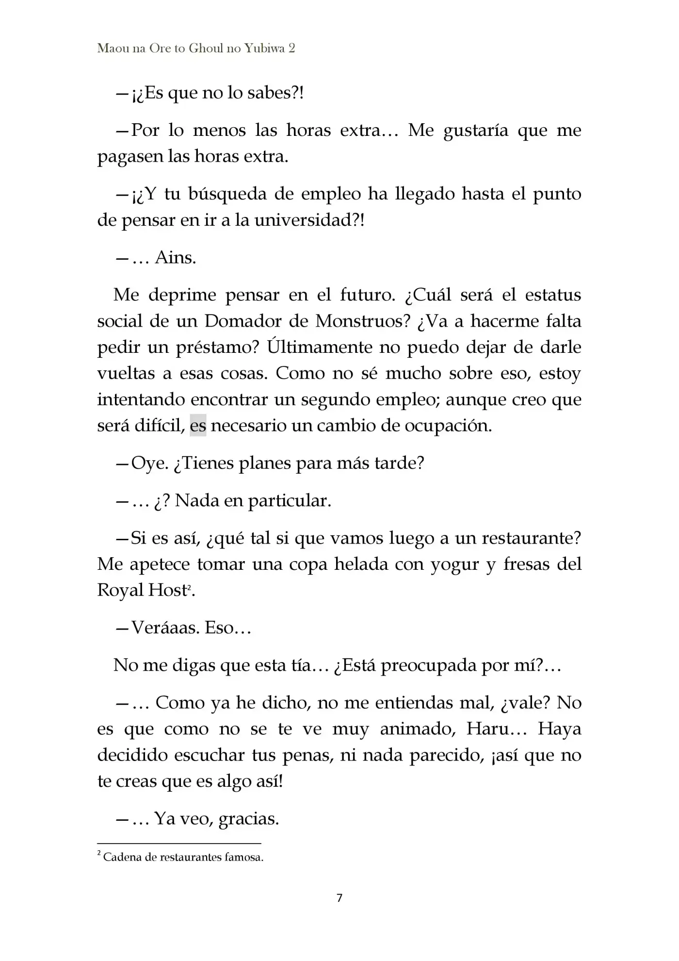 Maou Na Ore To Fushihime No Yubiwa (novela) - Capítulo 7 - Página 11 - LectorTMOo