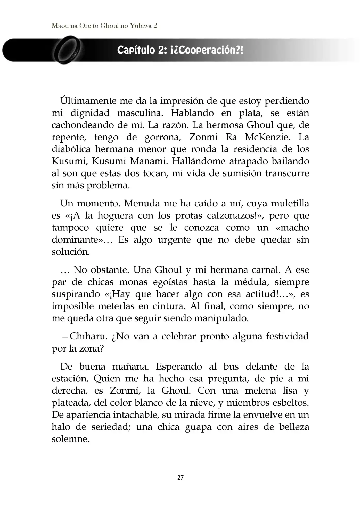 Maou Na Ore To Fushihime No Yubiwa (novela) - Capítulo 8 - Página 1 - LectorTMOo