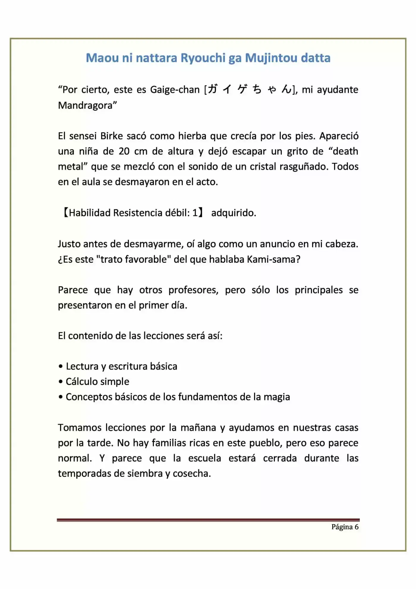 Maou Ni Nattara Ryouchi Ga Mujintou Datta (Novela) - Capítulo 1 - Página 6 - LectorTMOo