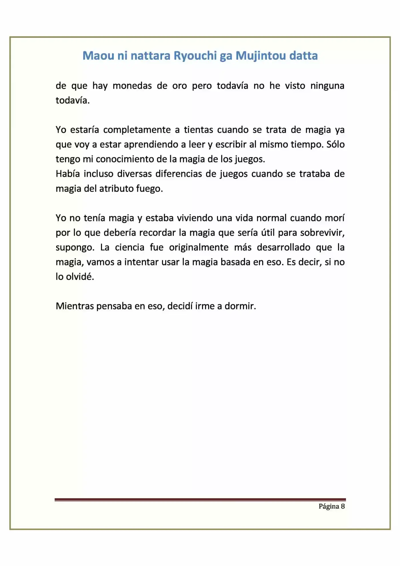 Maou Ni Nattara Ryouchi Ga Mujintou Datta (Novela) - Capítulo 1 - Página 8 - LectorTMOo