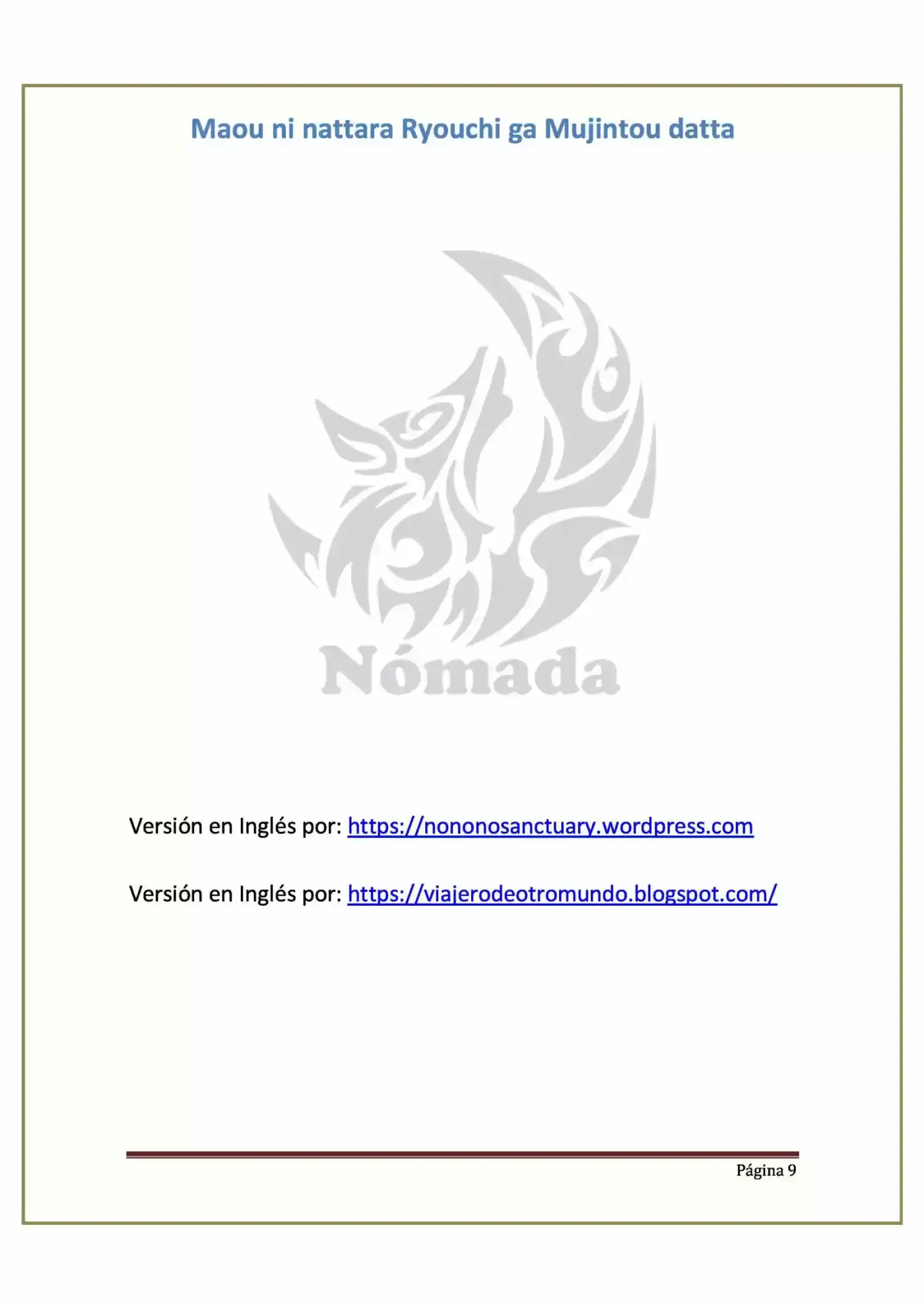 Maou Ni Nattara Ryouchi Ga Mujintou Datta (Novela) - Capítulo 1 - Página 9 - LectorTMOo