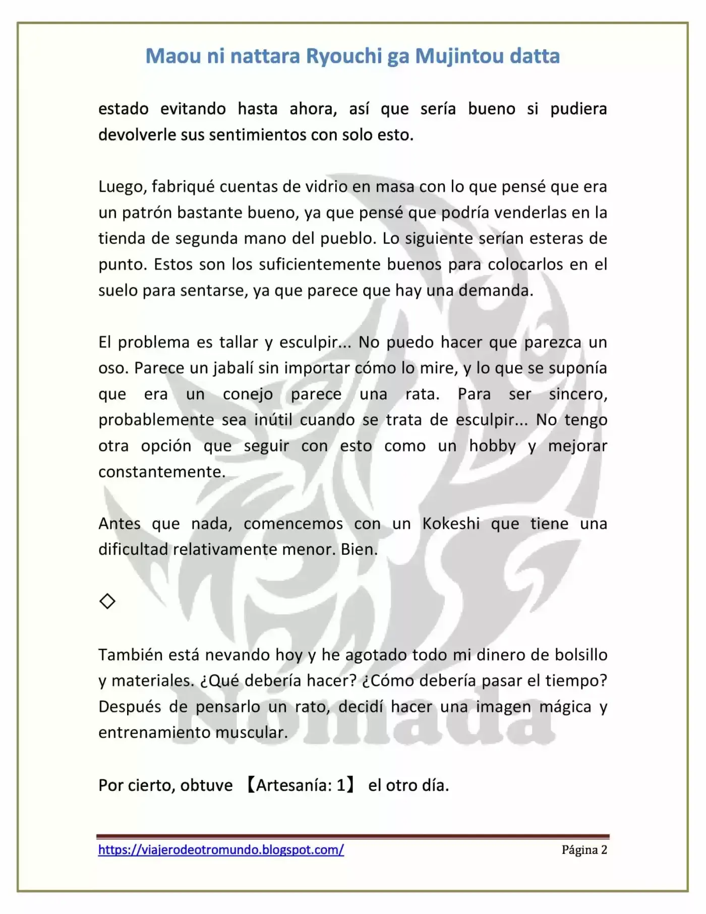 Maou Ni Nattara Ryouchi Ga Mujintou Datta (Novela) - Capítulo 11 - Página 2 - LectorTMOo