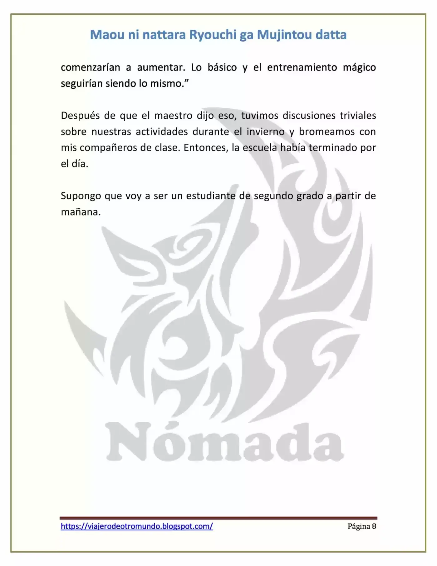Maou Ni Nattara Ryouchi Ga Mujintou Datta (Novela) - Capítulo 11 - Página 8 - LectorTMOo