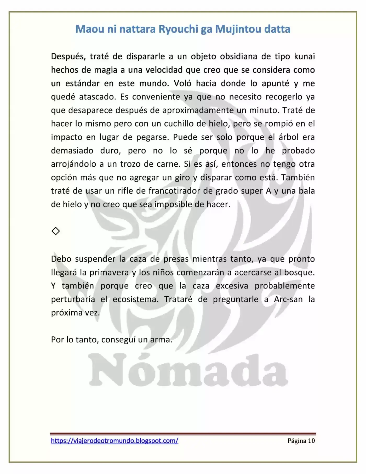 Maou Ni Nattara Ryouchi Ga Mujintou Datta (Novela) - Capítulo 12 - Página 10 - LectorTMOo