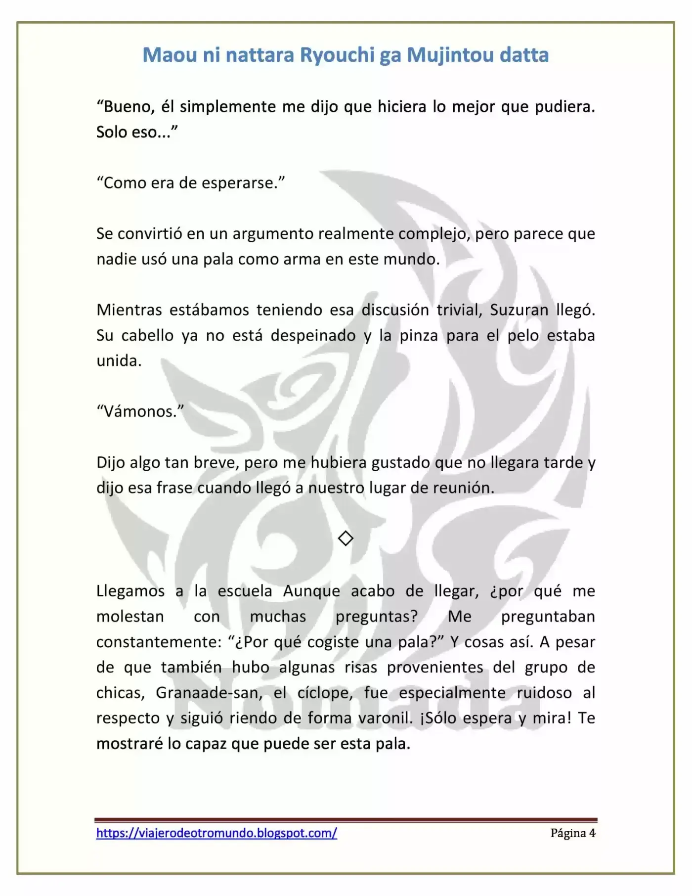 Maou Ni Nattara Ryouchi Ga Mujintou Datta (Novela) - Capítulo 13 - Página 4 - LectorTMOo