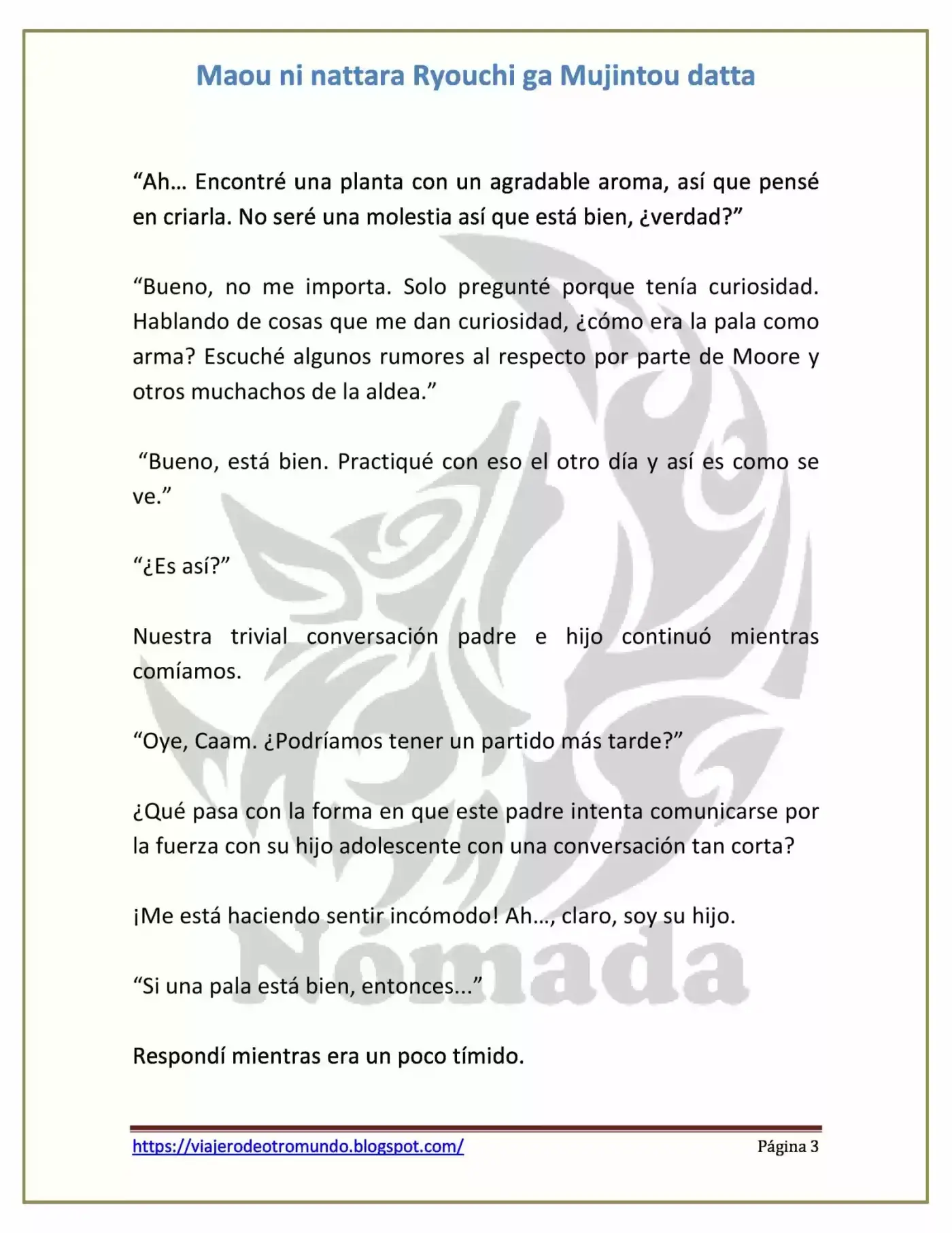 Maou Ni Nattara Ryouchi Ga Mujintou Datta (Novela) - Capítulo 14 - Página 3 - LectorTMOo