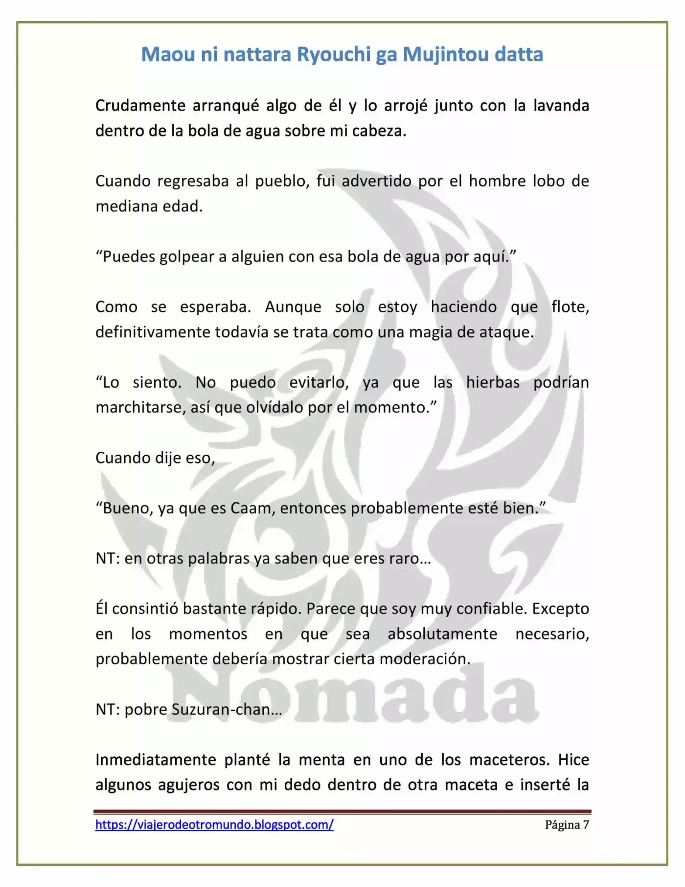 Maou Ni Nattara Ryouchi Ga Mujintou Datta (Novela) - Capítulo 14 - Página 7 - LectorTMOo