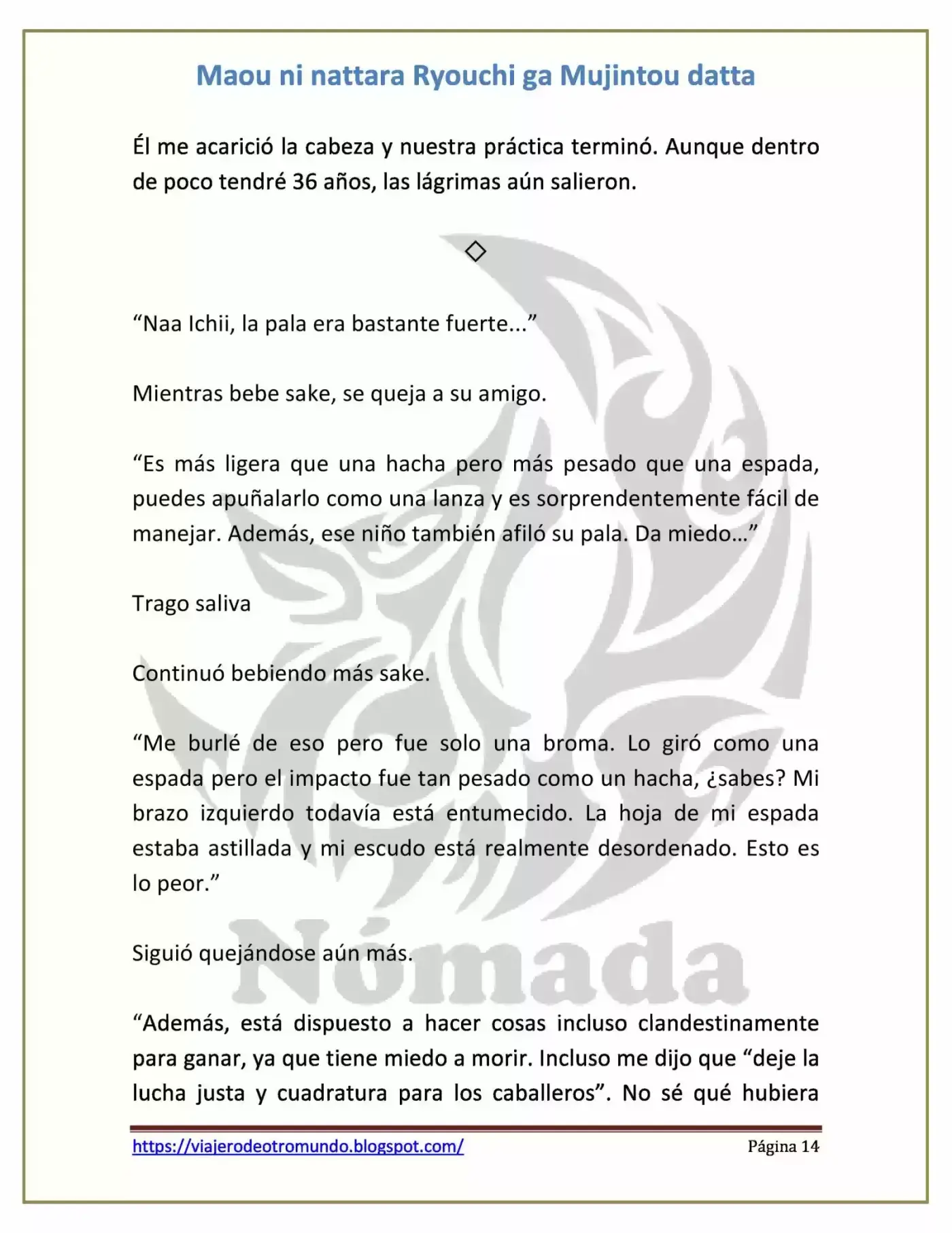Maou Ni Nattara Ryouchi Ga Mujintou Datta (Novela) - Capítulo 14 - Página 14 - LectorTMOo