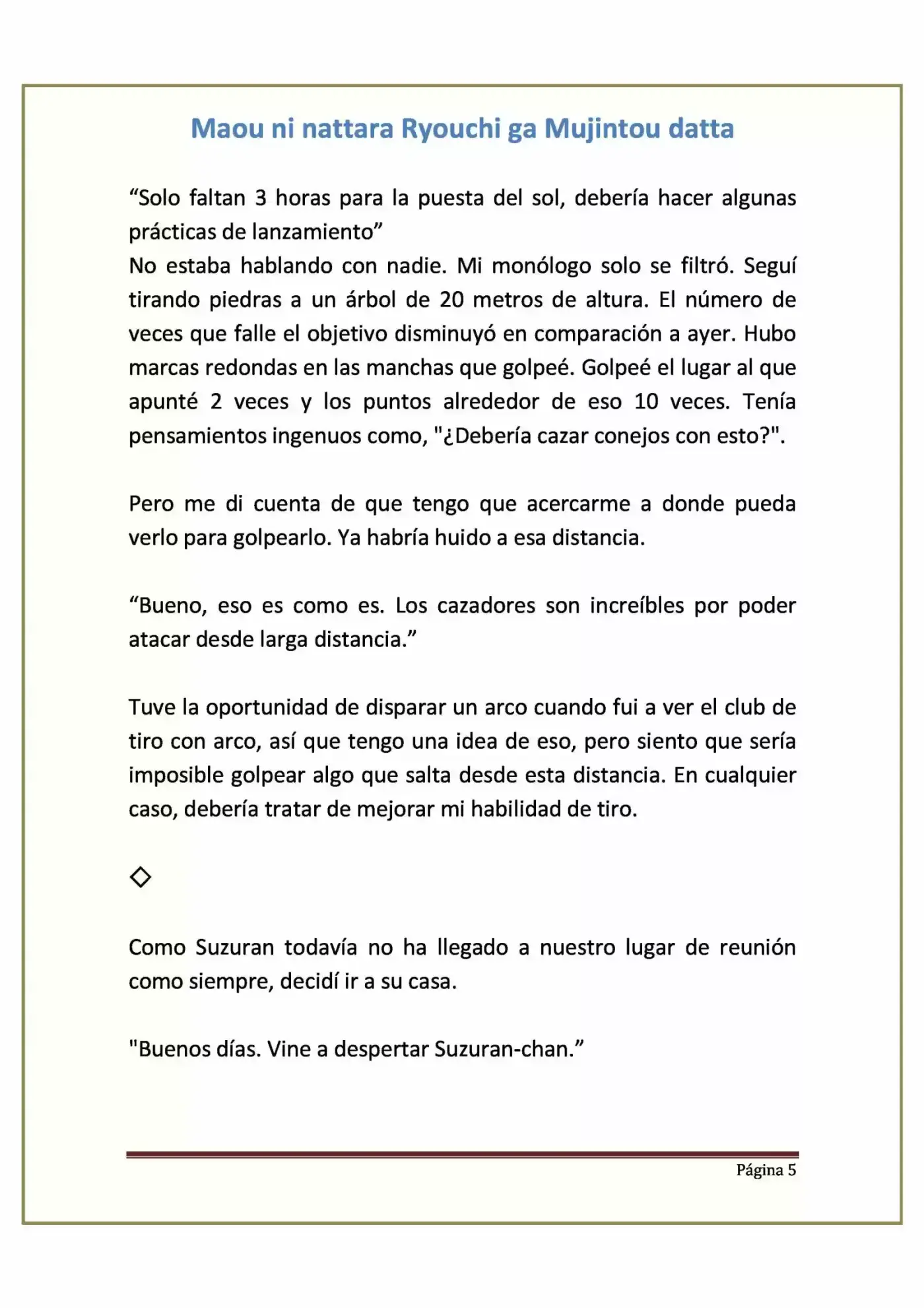 Maou Ni Nattara Ryouchi Ga Mujintou Datta (Novela) - Capítulo 3 - Página 5 - LectorTMOo