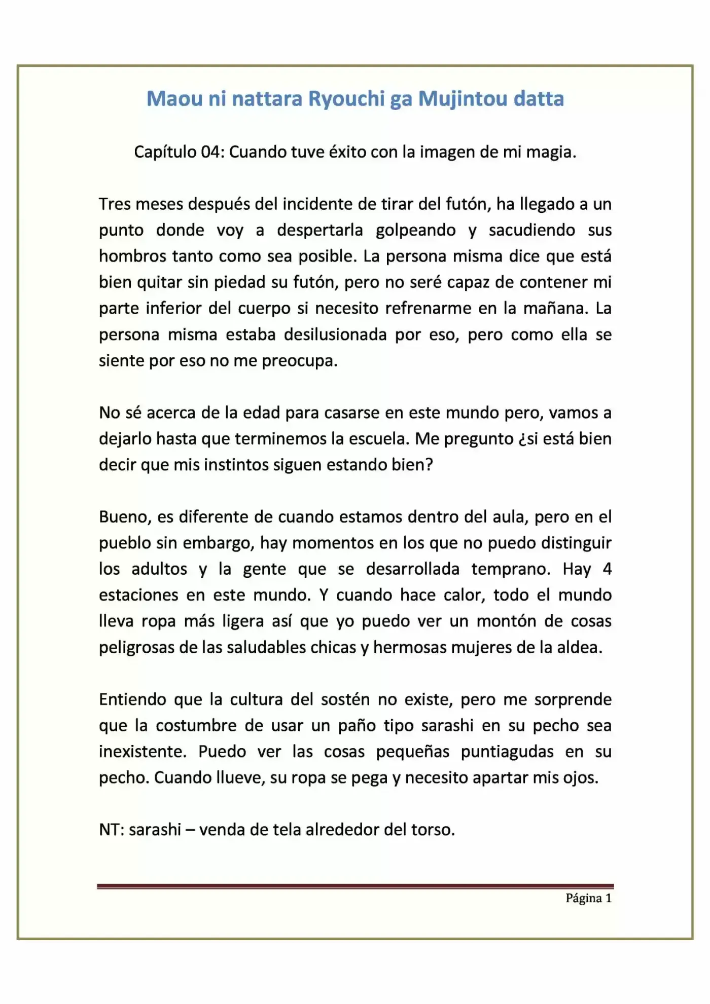 Maou Ni Nattara Ryouchi Ga Mujintou Datta (Novela) - Capítulo 4 - Página 1 - LectorTMOo