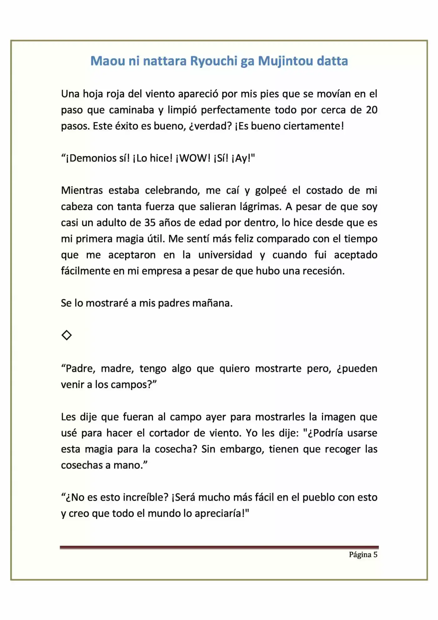 Maou Ni Nattara Ryouchi Ga Mujintou Datta (Novela) - Capítulo 4 - Página 5 - LectorTMOo