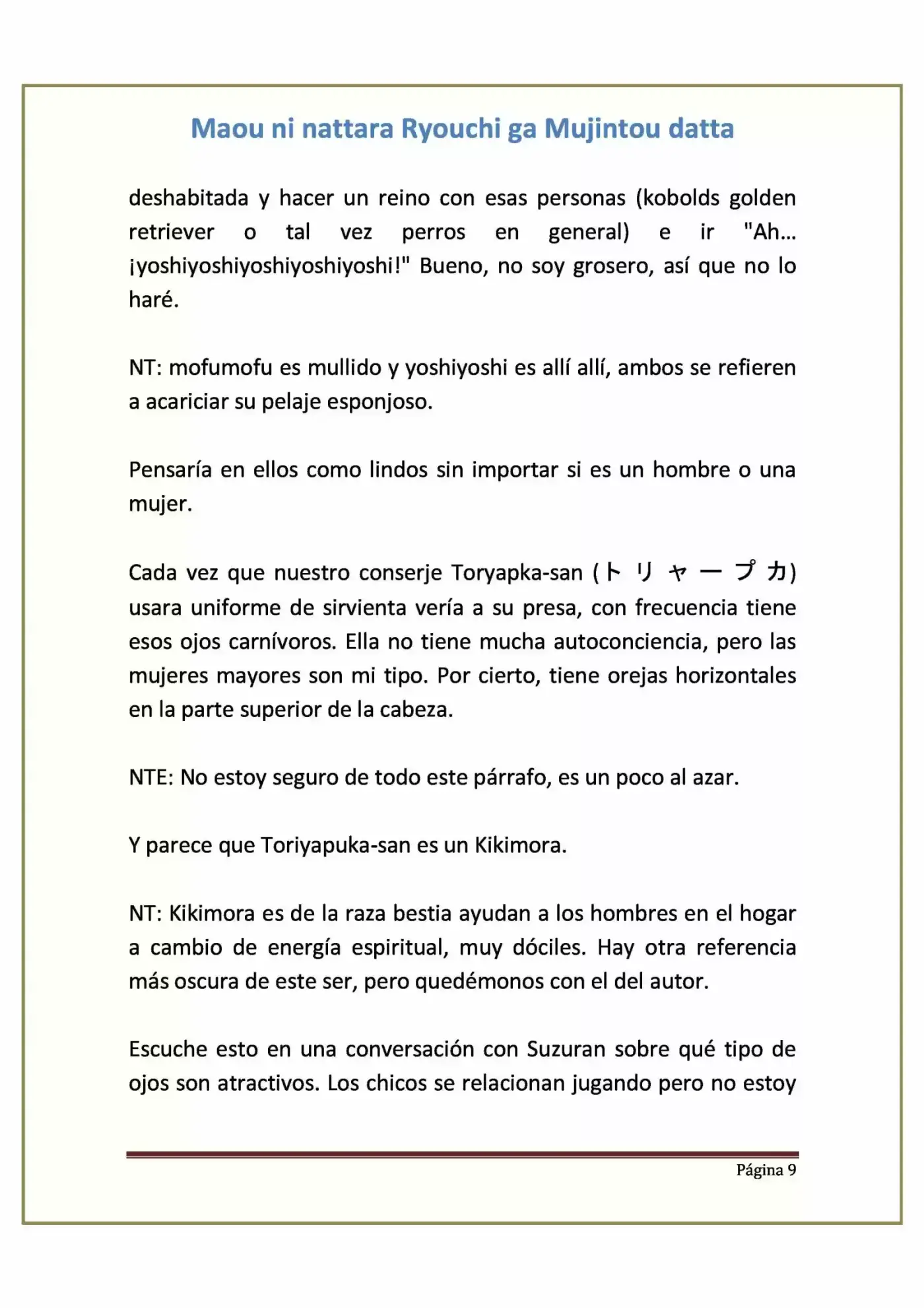 Maou Ni Nattara Ryouchi Ga Mujintou Datta (Novela) - Capítulo 5 - Página 9 - LectorTMOo