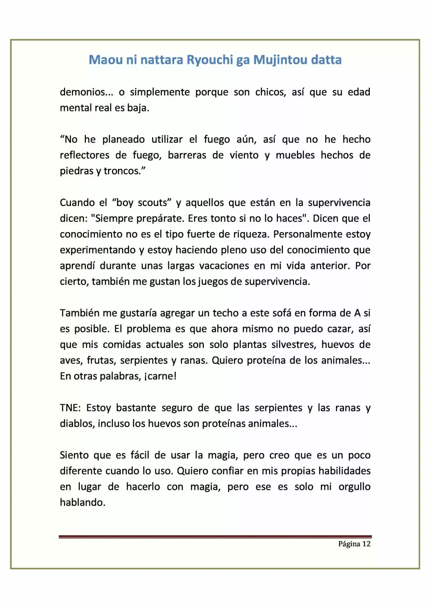 Maou Ni Nattara Ryouchi Ga Mujintou Datta (Novela) - Capítulo 5 - Página 12 - LectorTMOo