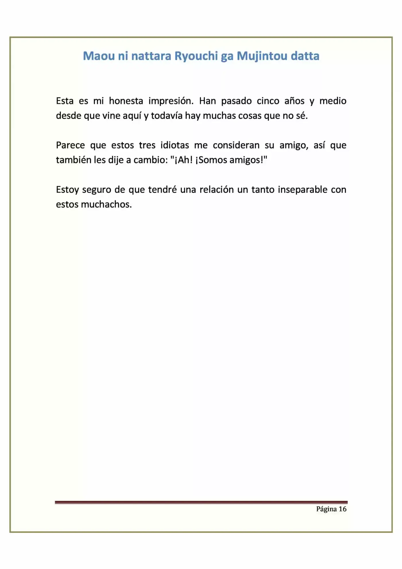 Maou Ni Nattara Ryouchi Ga Mujintou Datta (Novela) - Capítulo 5 - Página 16 - LectorTMOo