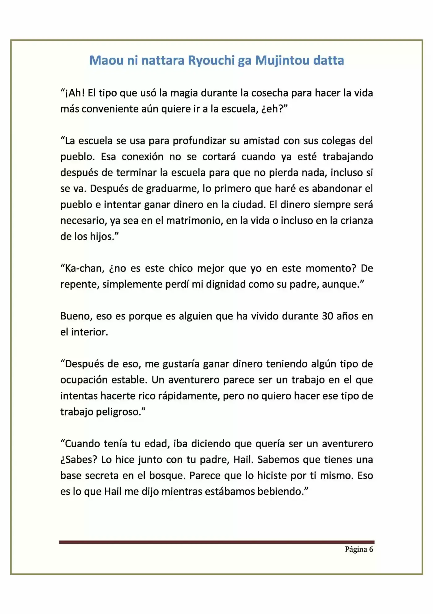Maou Ni Nattara Ryouchi Ga Mujintou Datta (Novela) - Capítulo 7 - Página 6 - LectorTMOo