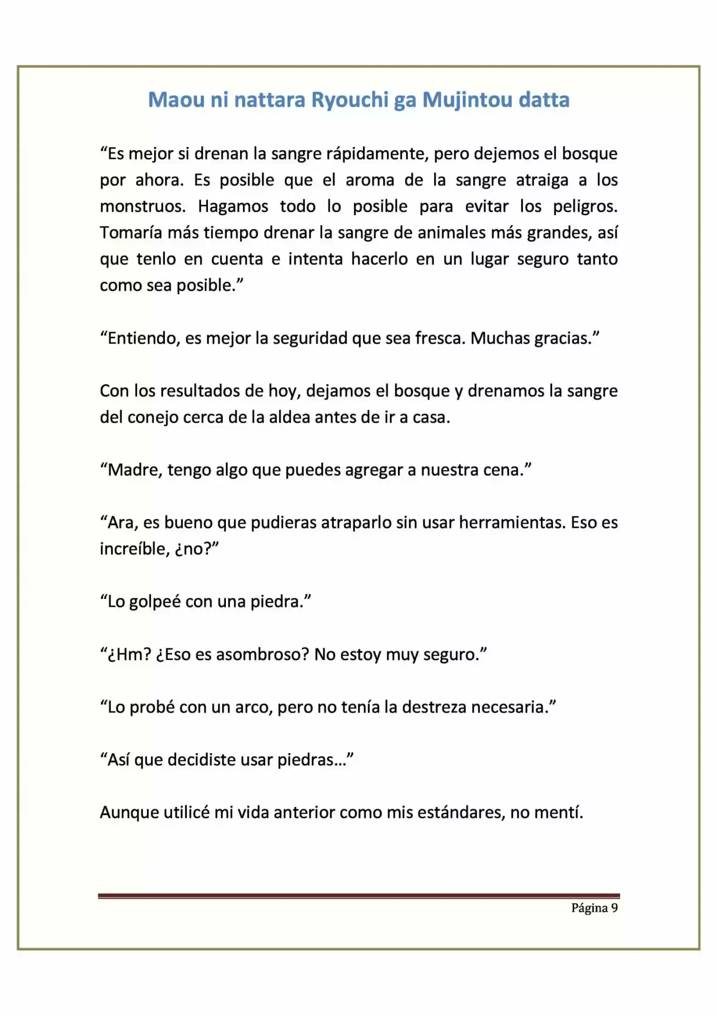 Maou Ni Nattara Ryouchi Ga Mujintou Datta (Novela) - Capítulo 8 - Página 9 - LectorTMOo