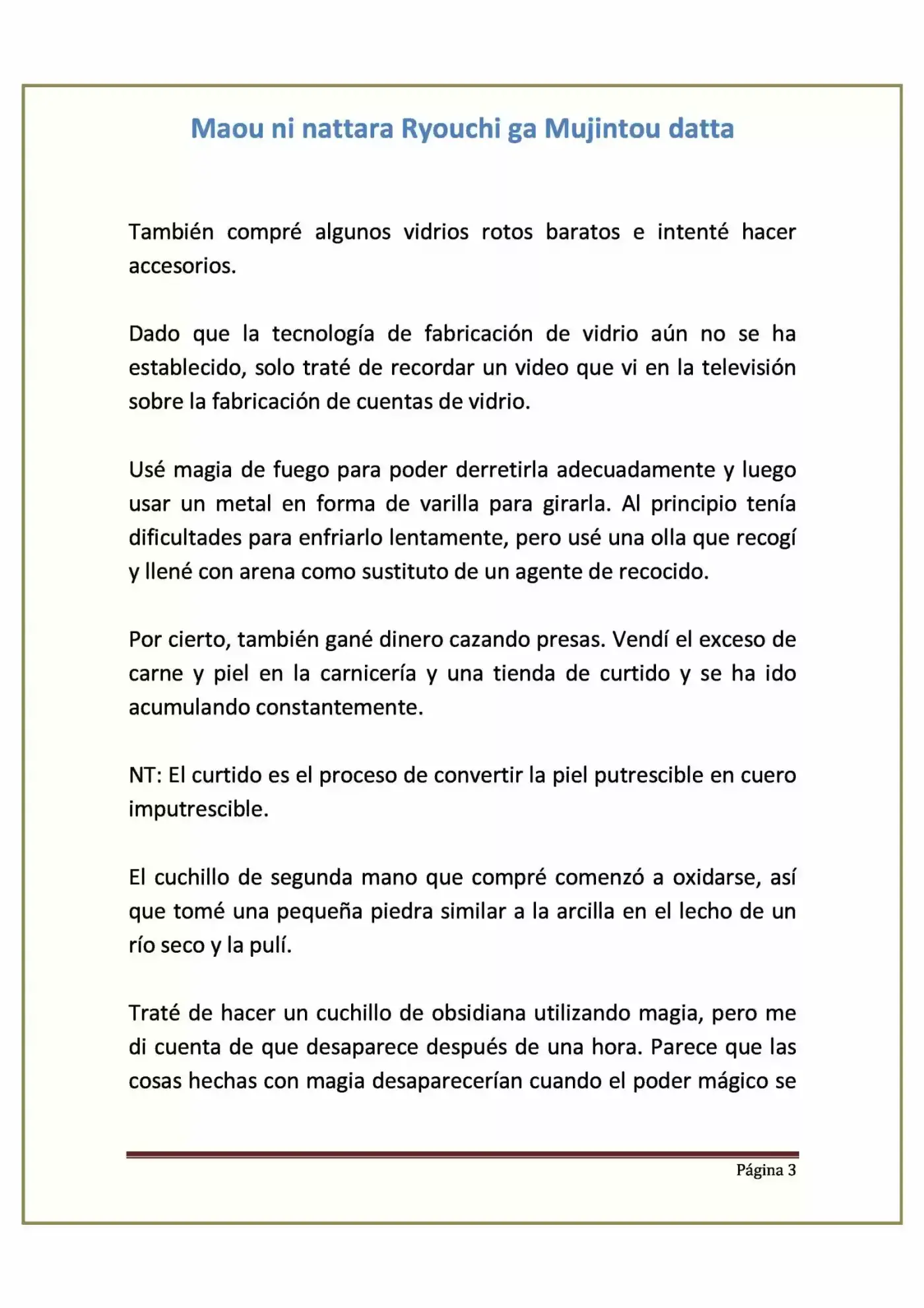 Maou Ni Nattara Ryouchi Ga Mujintou Datta (Novela) - Capítulo 9 - Página 3 - LectorTMOo
