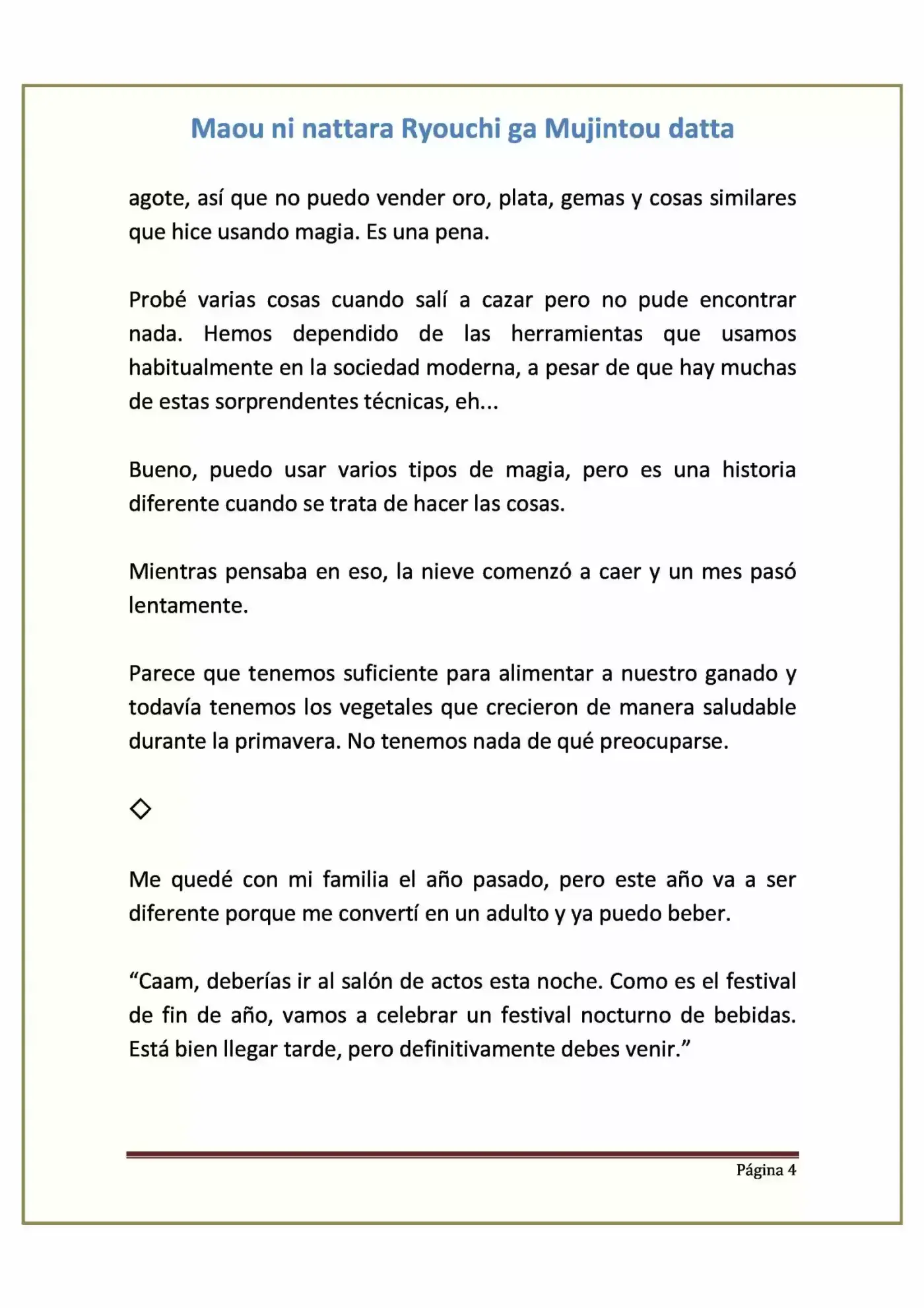 Maou Ni Nattara Ryouchi Ga Mujintou Datta (Novela) - Capítulo 9 - Página 4 - LectorTMOo