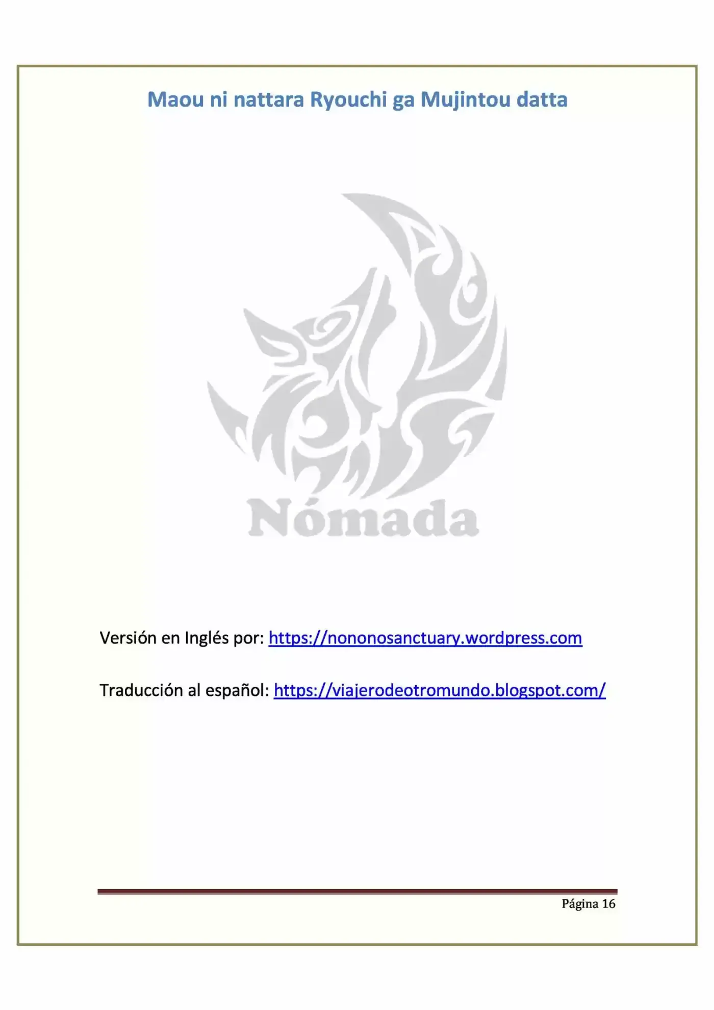 Maou Ni Nattara Ryouchi Ga Mujintou Datta (Novela) - Capítulo 9 - Página 16 - LectorTMOo