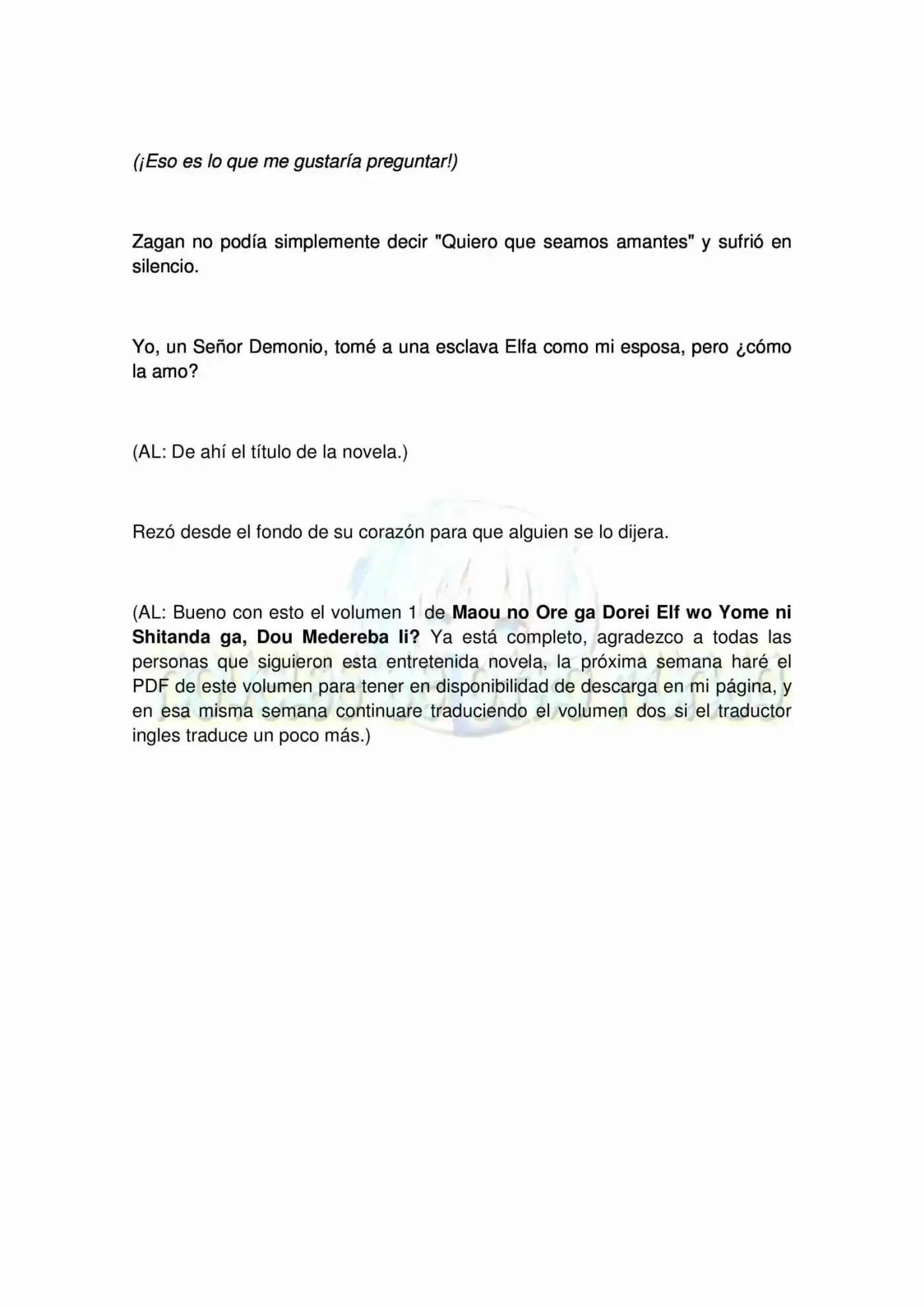 Maou No Ore Ga Dorei Elf Wo Yome Ni Shitanda Ga, Dou Medereba Ii? (Novela) - Capítulo 6 - Página 8 - LectorTMOo