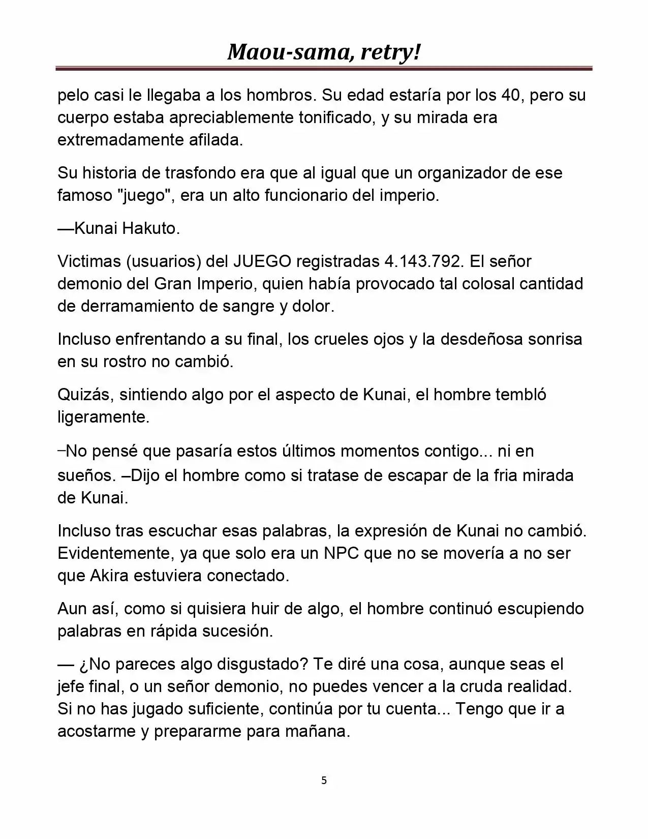 Maou-sama, Retry! (Novela) - Capítulo 1 - Página 5 - LectorTMOo