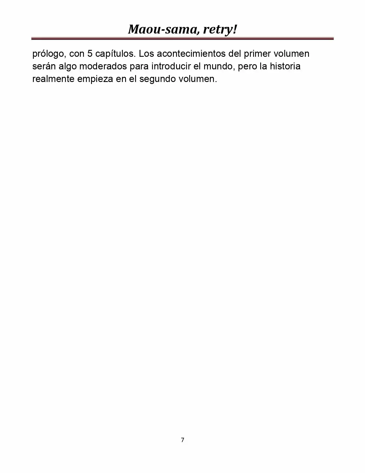 Maou-sama, Retry! (Novela) - Capítulo 1 - Página 7 - LectorTMOo