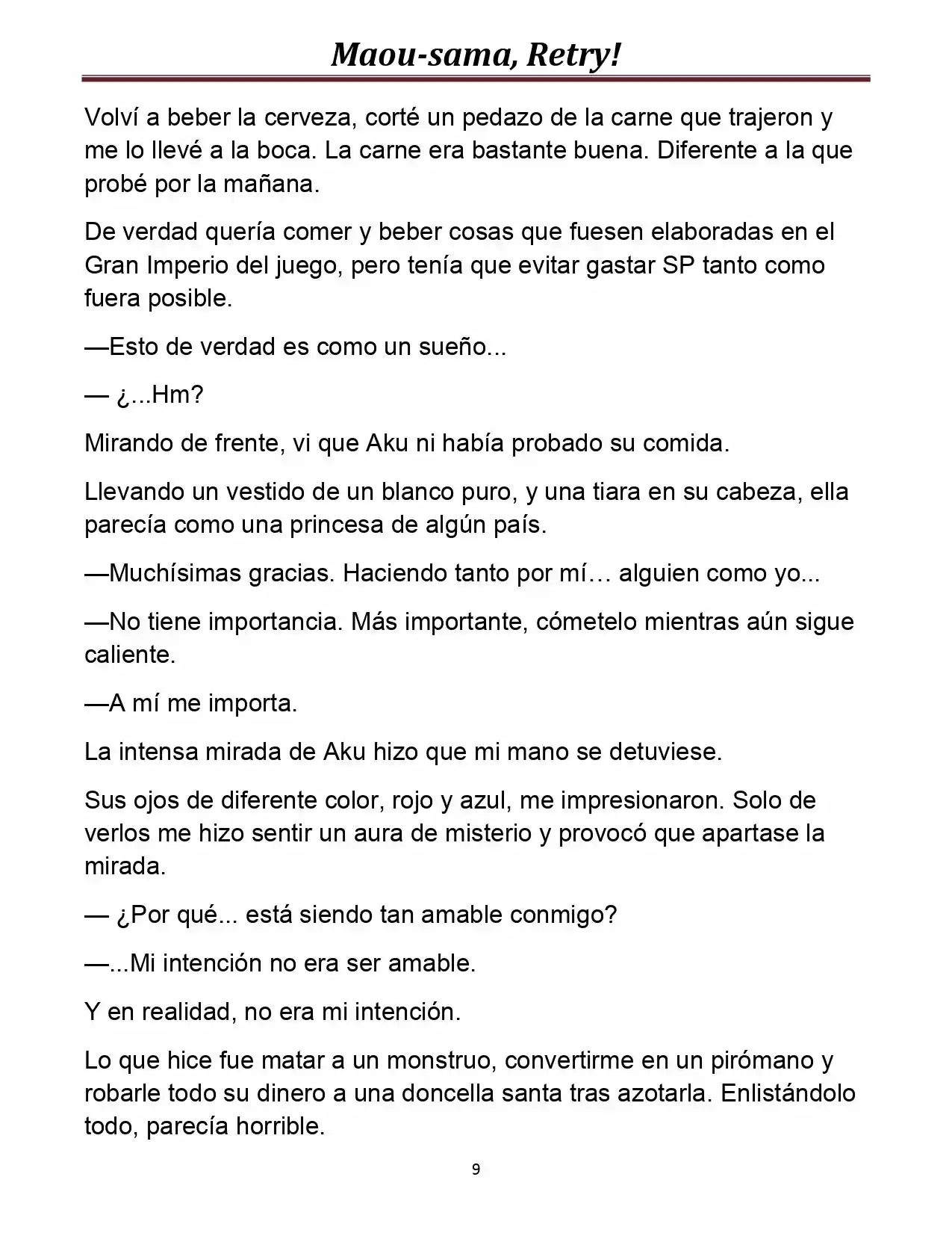 Maou-sama, Retry! (Novela) - Capítulo 10 - Página 9 - LectorTMOo