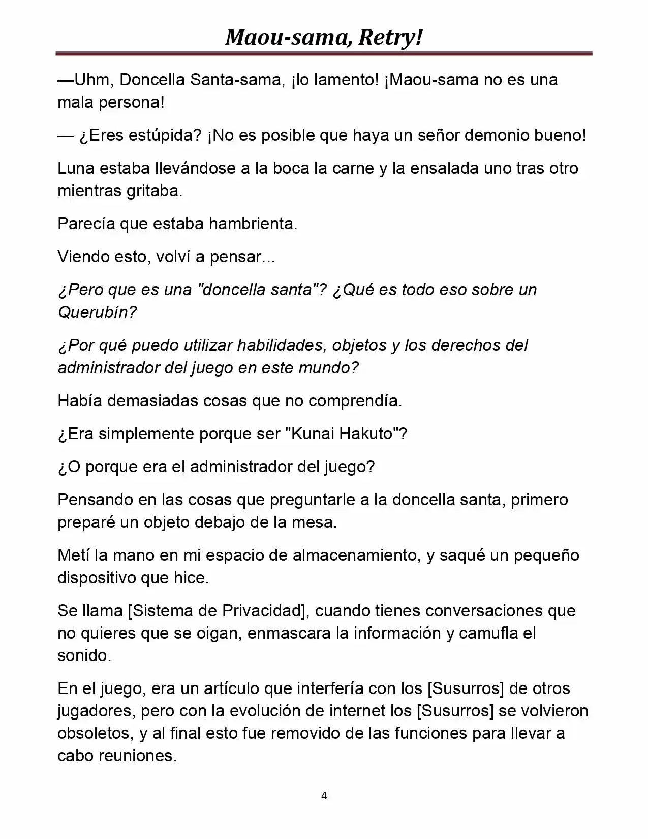 Maou-sama, Retry! (Novela) - Capítulo 11 - Página 6 - LectorTMOo