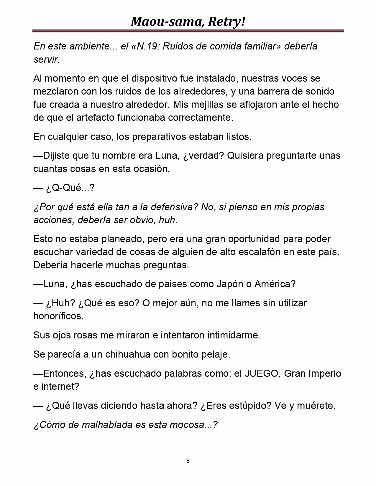 Maou-sama, Retry! (Novela) - Capítulo 11 - Página 7 - LectorTMOo
